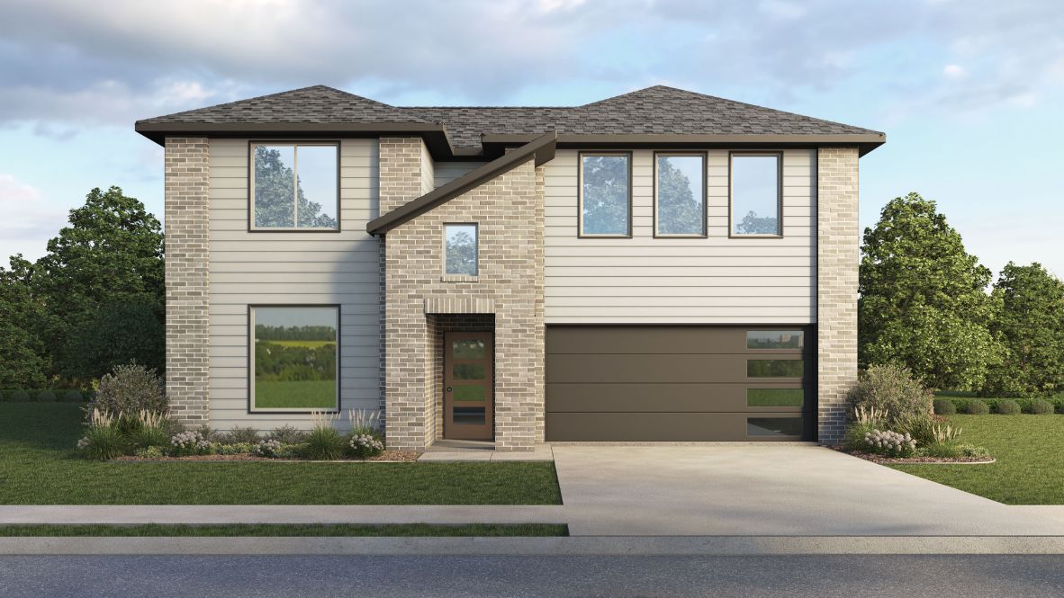 Discover the Quincy floor plan, a stunning two-story home in The Preserves at the Forum in Grand Prairie, TX. Designed for modern living, this 4-bedroom, 3-bathroom home offers the perfect blend of style, space, and functionality.
