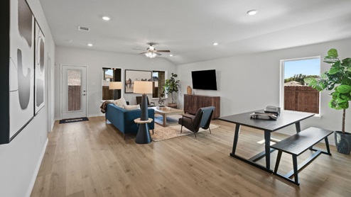 spacious dining room next to the kitchen