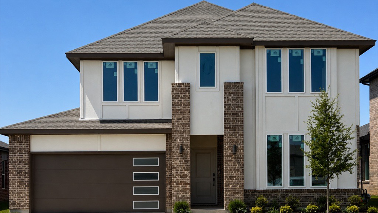 Exterior two-story home in dfw texas