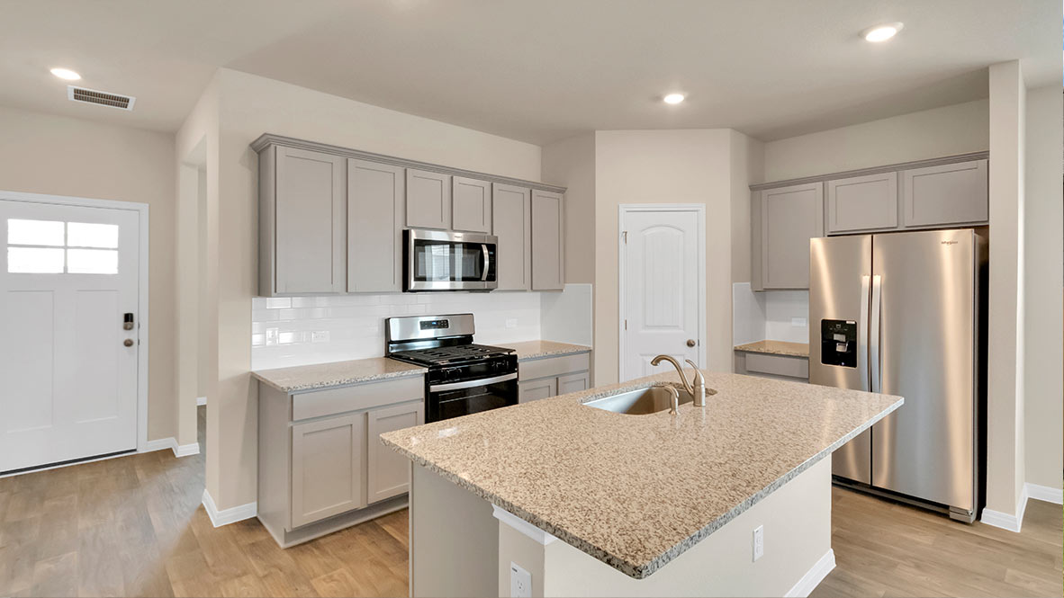 Kitchen with granite countertops