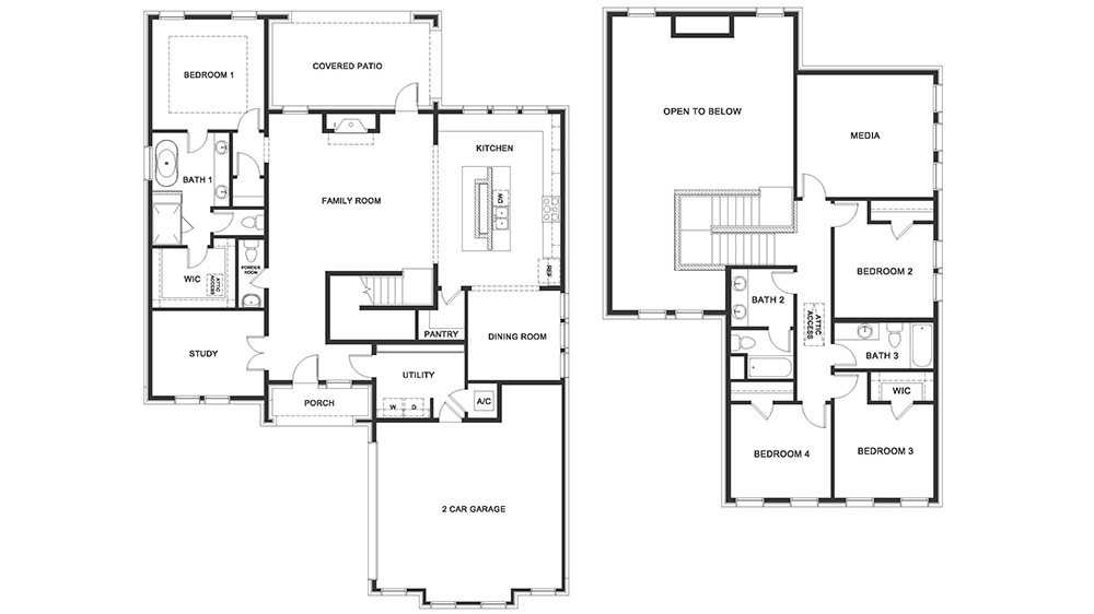 This stunning Emerald Series home features 4 bedrooms, 3.5 bathrooms, Family Room, Study, and Media Room. The upscale two-story plan has approximately 2873 square feet of a/c living area with luxurious finishes throughout.