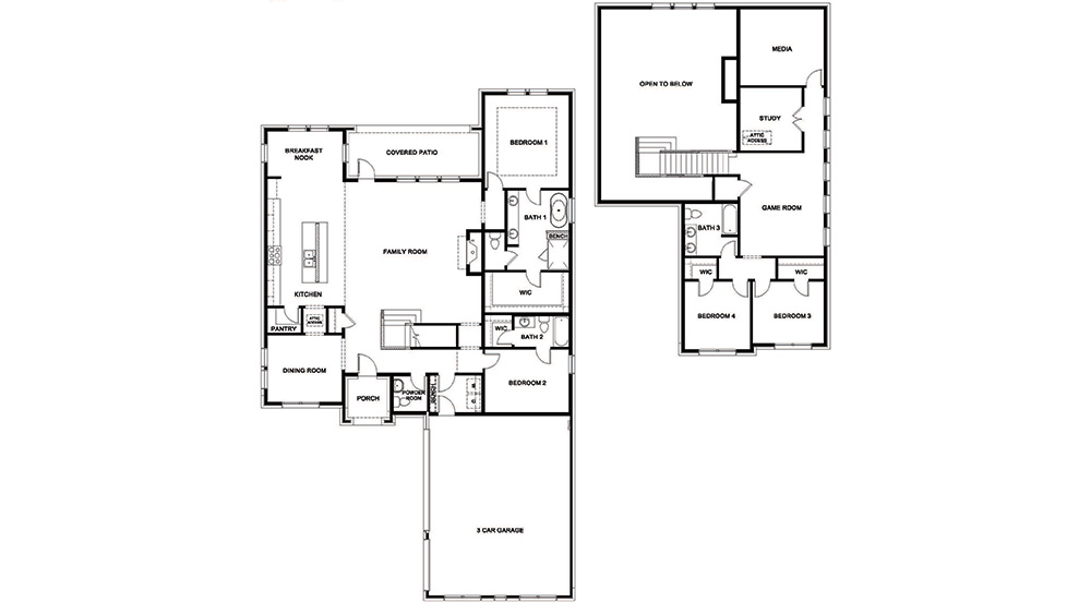 3247 Floor plan image with 3 car garage
