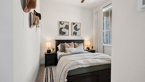 Interior bedroom with window