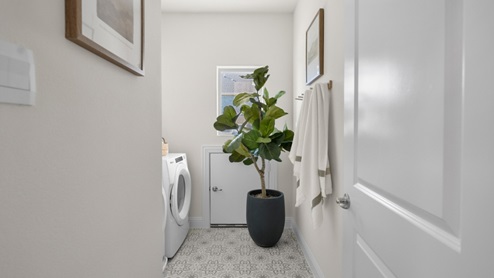 Interior laundry room