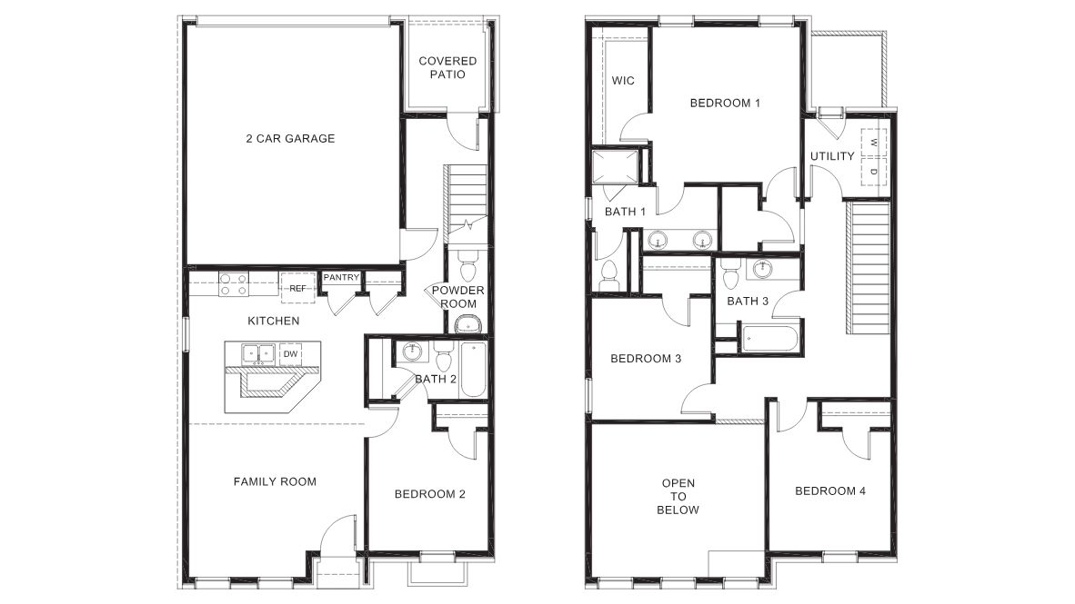 Inside, natural light floods the open-concept living space, highlighting the sleek picture-frame cabinetry, quartz or granite countertops, and stainless steel appliances in the chef-inspired kitchen. The main-floor bedroom with an en-suite bath is perfect for guests, while the second level features a spacious primary suite with a walk-in closet, dual vanity bath, and two additional bedrooms. An open-to-below design creates a grand and airy feel.