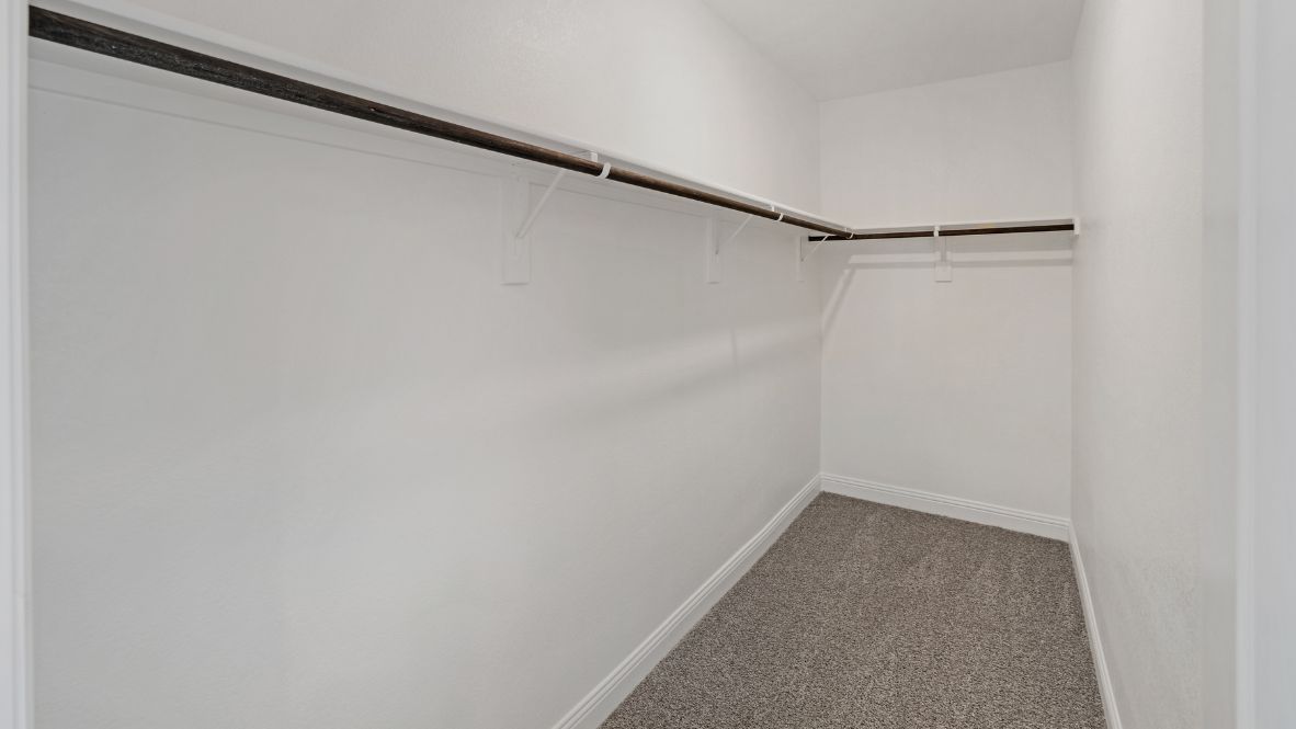 spacious walk in closet