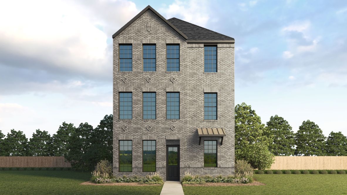 Modern brick 3 story in The Avenue, Allen Texas