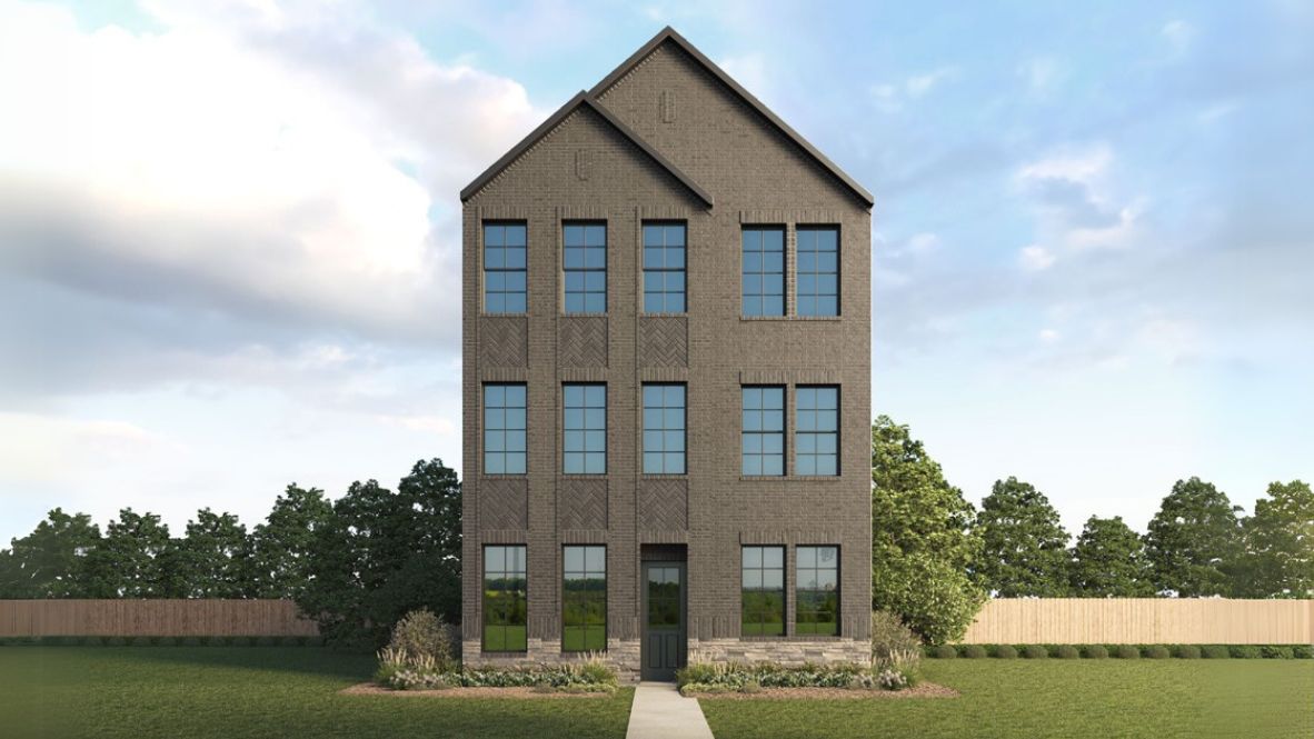 Modern brick 3 story in The Avenue, Allen Texas