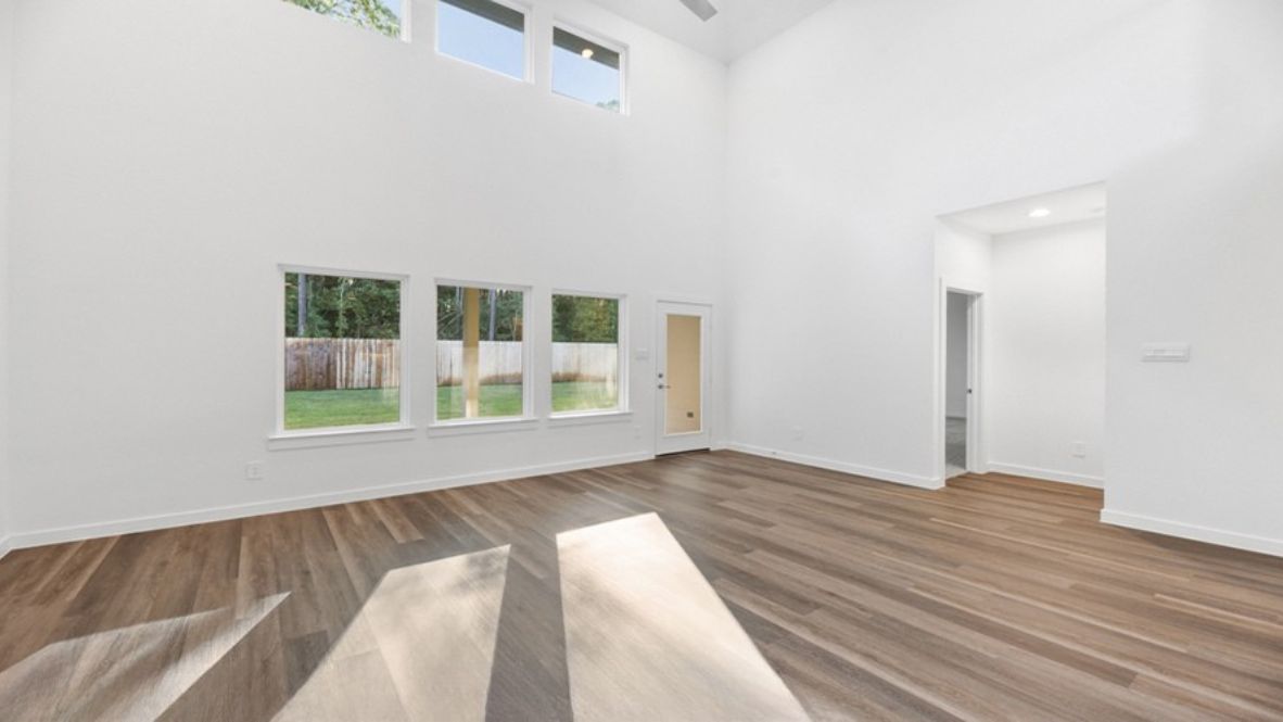Spacious living room with natural lighting