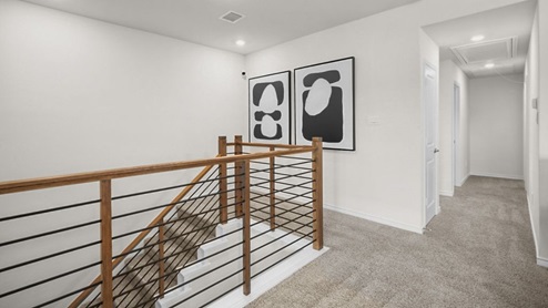 Interior upstairs loft next to staircase