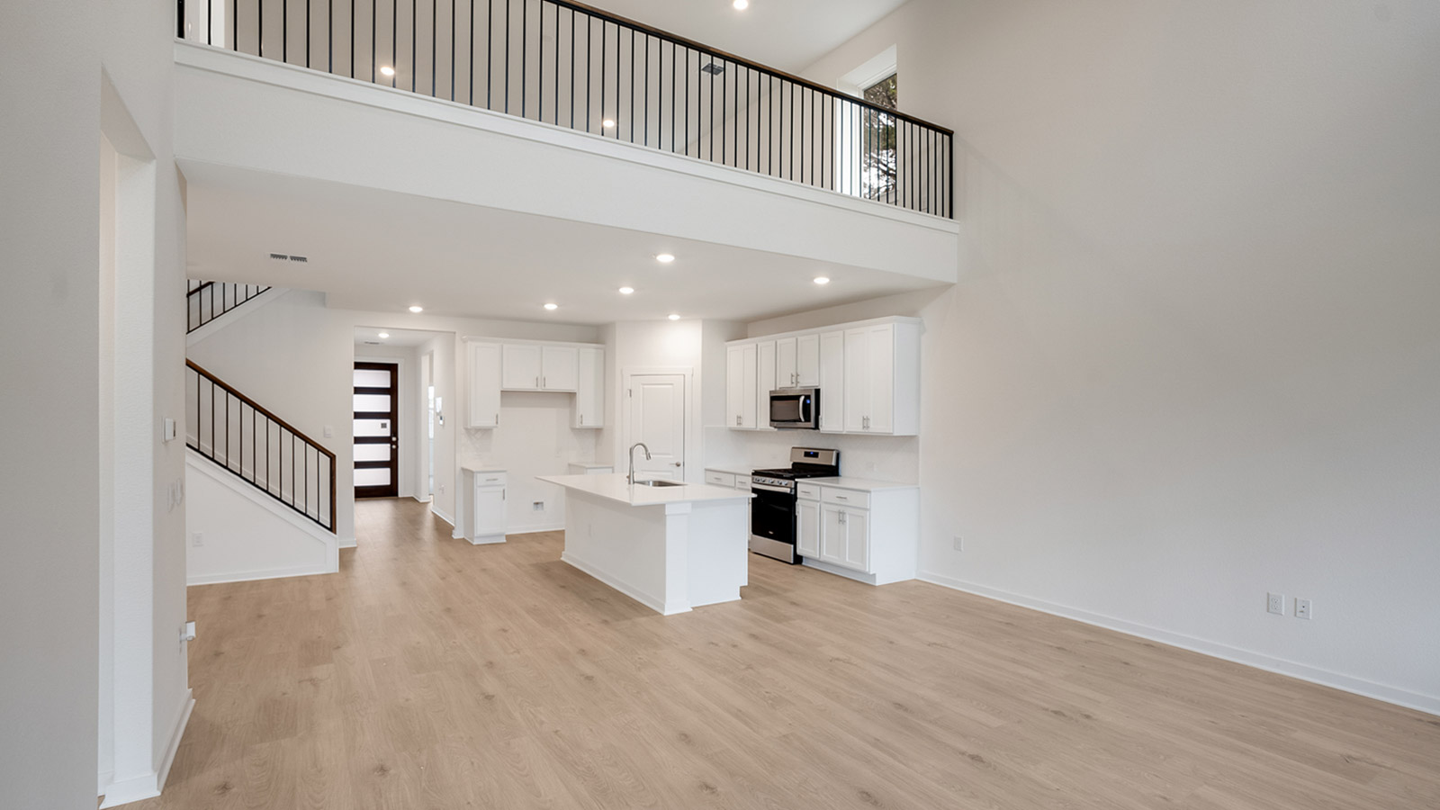 spacious open-concept living room