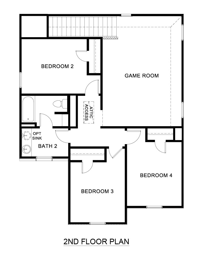 X30 Sofia 2nd story floor plan image