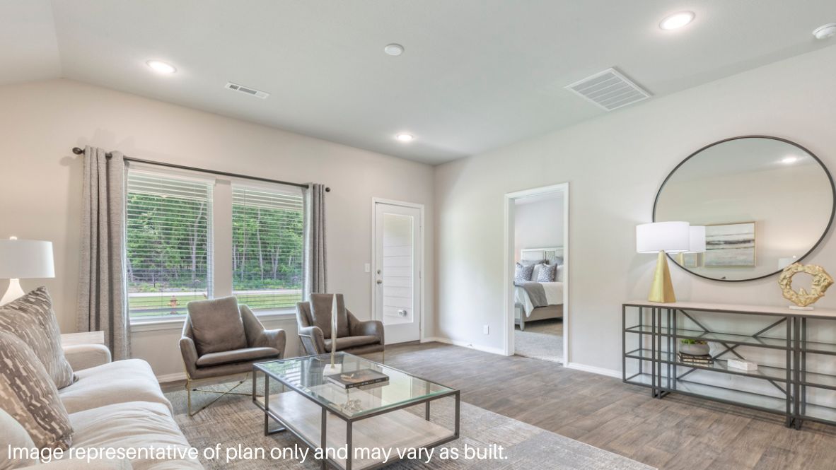 Welcome to the Brook Chase community in Broken Arrow, Oklahoma, where the Elgin floor plan epitomizes modern comfort and style. As you stroll down the streets lined with brick or brick and rock exterior elevations, you'll feel right at home in this friendly neighborhood.  The Elgin offers 1614 square feet of well-designed living space, featuring 4 bedrooms and 2 bathrooms, making it perfect for families seeking both functionality and charm. Step inside and be greeted by an open-concept layout, where the kitchen seamlessly overlooks the combination living and dining area.  Designed for both aesthetics and practicality, the kitchen boasts painted cabinetry, granite countertops, and luxury vinyl wood flooring. Meanwhile, the primary and secondary bathrooms feature timeless subway tile surround, creating a spa-like atmosphere for your daily routines. With carpeted floors in the bedrooms, comfort is never compromised.  Retreat to the primary bedroom, where relaxation awaits. Enjoy the convenience of an attached bathroom with a walk-in closet, double vanity, and a separate toilet for added privacy. Say goodbye to morning sink-sharing woes - the Elgin ensures ample space for everyone to get ready with ease.  Don't miss your chance to make the Elgin your new home in the Brook Chase community. Contact us today to schedule a tour and discover why this floor plan is the perfect blend of style and functionality for your family's needs. Your dream home awaits!