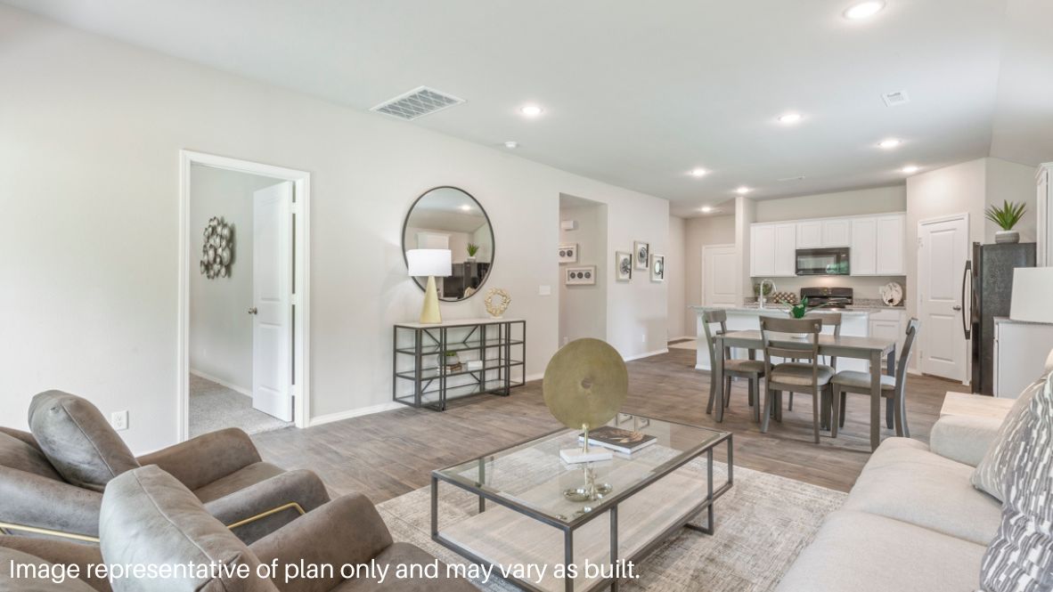 Welcome to the Brook Chase community in Broken Arrow, Oklahoma, where the Elgin floor plan epitomizes modern comfort and style. As you stroll down the streets lined with brick or brick and rock exterior elevations, you'll feel right at home in this friendly neighborhood.  The Elgin offers 1614 square feet of well-designed living space, featuring 4 bedrooms and 2 bathrooms, making it perfect for families seeking both functionality and charm. Step inside and be greeted by an open-concept layout, where the kitchen seamlessly overlooks the combination living and dining area.  Designed for both aesthetics and practicality, the kitchen boasts painted cabinetry, granite countertops, and luxury vinyl wood flooring. Meanwhile, the primary and secondary bathrooms feature timeless subway tile surround, creating a spa-like atmosphere for your daily routines. With carpeted floors in the bedrooms, comfort is never compromised.  Retreat to the primary bedroom, where relaxation awaits. Enjoy the convenience of an attached bathroom with a walk-in closet, double vanity, and a separate toilet for added privacy. Say goodbye to morning sink-sharing woes - the Elgin ensures ample space for everyone to get ready with ease.  Don't miss your chance to make the Elgin your new home in the Brook Chase community. Contact us today to schedule a tour and discover why this floor plan is the perfect blend of style and functionality for your family's needs. Your dream home awaits!