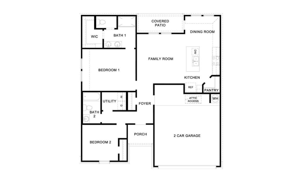Floor Plan in Lake Country No 1 Mannford, OK D.R. Horton