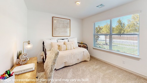 front secondary bedroom with large windows