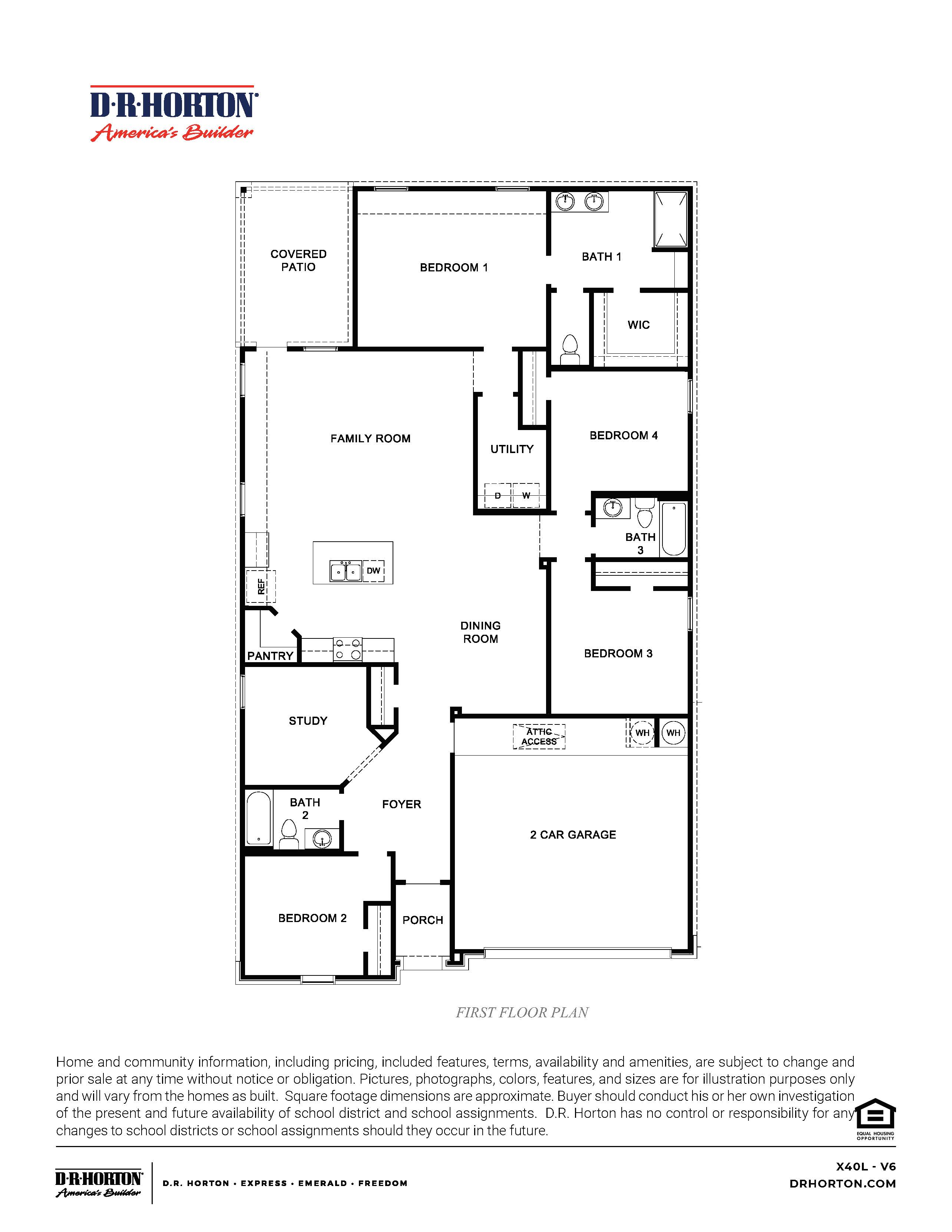 Floor Plan in The Villas at Chouteau Hills CHOUTEAU, OK D.R. Horton