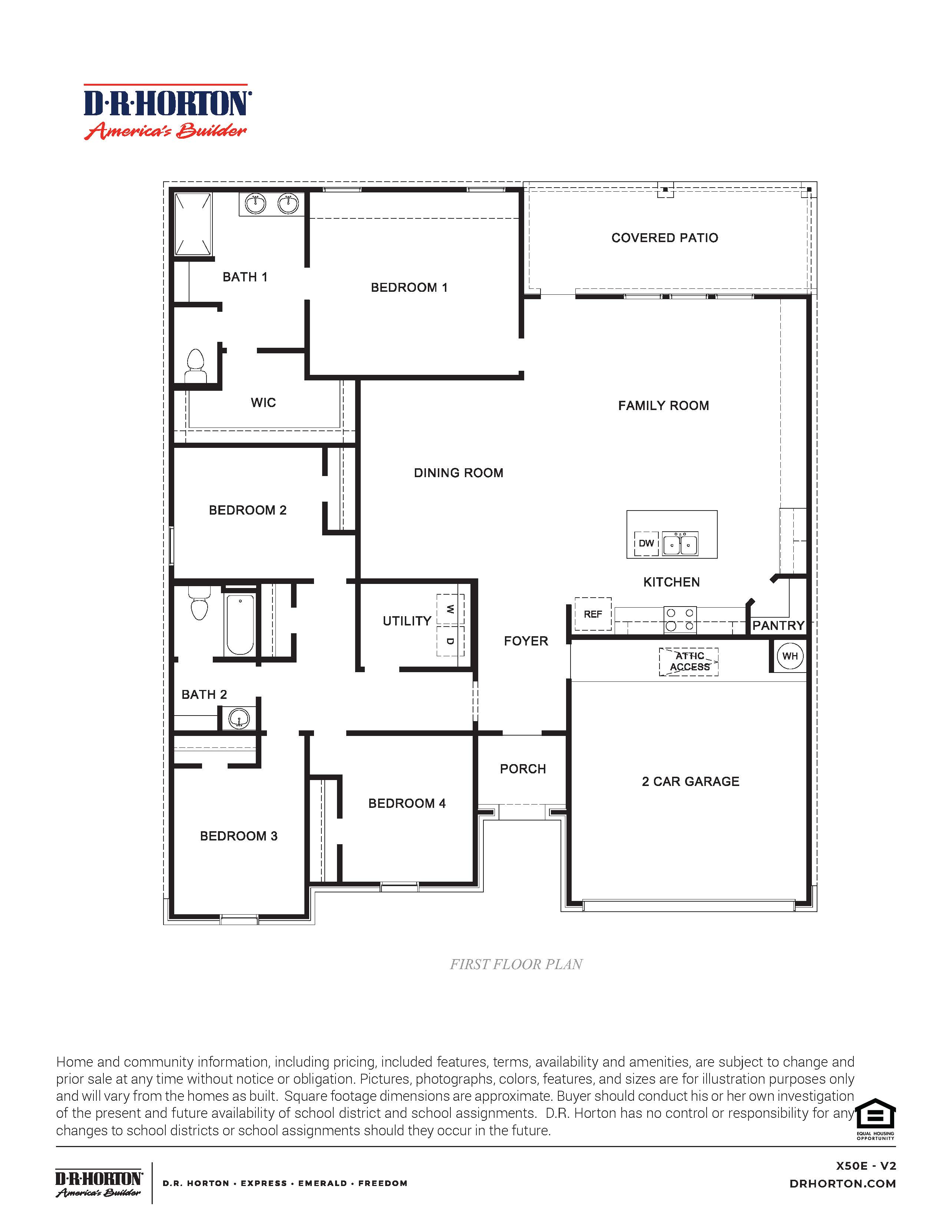 Floor Plan in The Villas at Chouteau Hills CHOUTEAU, OK D.R. Horton