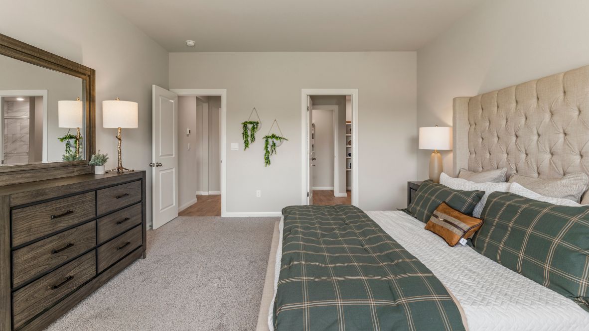 Welcome to Hawks Landing, where the Dean floor plan sets the standard for luxury and comfort in our prestigious new home community. From its grand brick and rock exterior to its professionally landscaped yard adorned with a mature tree in the front, this home boasts curb appeal that leaves a lasting impression.  Step inside to discover an inviting haven adorned with grand ceilings and an abundance of natural light that fills the space. The gourmet kitchen is a chef's dream, featuring white painted shaker style cabinets, granite countertops, and a generously-sized island perfect for hosting holiday gatherings or casual meals with loved ones. Indulge in luxury with luxury vinyl wood-look flooring throughout, offering both durability and timeless appeal. Retreat to the spa-like bathrooms, featuring a lavish walk-in shower with a full glass enclosure and 12x24 timeless marble tile surrounds in all showers.  Enjoy outdoor living to the fullest with a covered patio perfect for relaxing and entertaining. Plus, experience the convenience of smart home features and the sustainability of energy-efficient systems, ensuring your home is both technologically advanced and environmentally friendly.  Don't miss the opportunity to make the Dean floor plan your own. Contact us today and embark on the journey to your dream home in Hawks Landing.