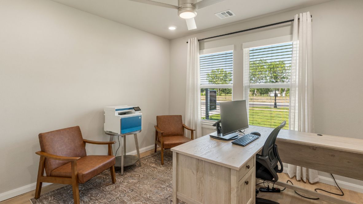 Welcome to Hawks Landing, where the Dean floor plan sets the standard for luxury and comfort in our prestigious new home community. From its grand brick and rock exterior to its professionally landscaped yard adorned with a mature tree in the front, this home boasts curb appeal that leaves a lasting impression.  Step inside to discover an inviting haven adorned with grand ceilings and an abundance of natural light that fills the space. The gourmet kitchen is a chef's dream, featuring white painted shaker style cabinets, granite countertops, and a generously-sized island perfect for hosting holiday gatherings or casual meals with loved ones. Indulge in luxury with luxury vinyl wood-look flooring throughout, offering both durability and timeless appeal. Retreat to the spa-like bathrooms, featuring a lavish walk-in shower with a full glass enclosure and 12x24 timeless marble tile surrounds in all showers.  Enjoy outdoor living to the fullest with a covered patio perfect for relaxing and entertaining. Plus, experience the convenience of smart home features and the sustainability of energy-efficient systems, ensuring your home is both technologically advanced and environmentally friendly.  Don't miss the opportunity to make the Dean floor plan your own. Contact us today and embark on the journey to your dream home in Hawks Landing.