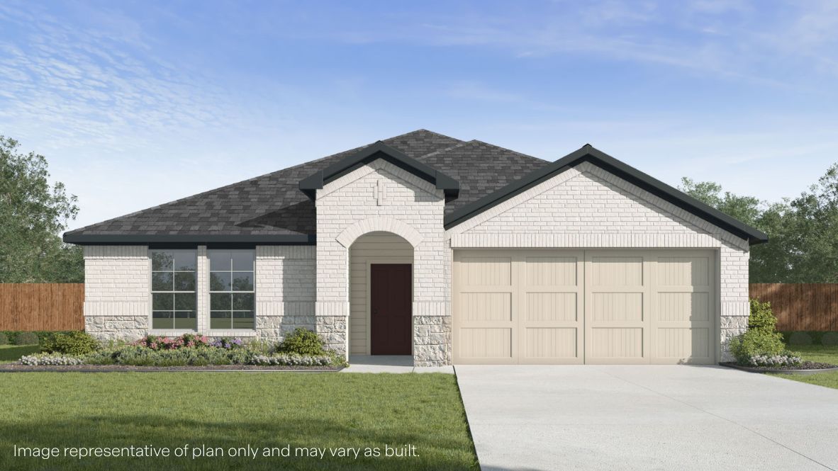 Welcome to the Kingston floor plan, the ultimate haven for large families and gracious hosts in The Haikey Creek Community, nestled in the charming locale of Bixby, Oklahoma. As a buyer favorite, the Kingston offers a single-story layout with 4 bedrooms, 3 baths, plus a flex room that can be tailored to your needs, boasting a spacious 2031 square feet of living space.  From the outside, admire the traditional brick or brick and rock exterior, exuding beautiful curb appeal that sets the stage for a warm welcome. Step inside to discover an open concept layout, featuring painted white shaker-style cabinets, granite countertops, and stainless steel appliances, including a gas range, creating a culinary haven that overlooks the dining area and spacious living room.  Gather with loved ones in the large central family room, adorned with an extra-large kitchen island that can easily seat up to 5 people, making it ideal for hosting gatherings or holiday celebrations.  Retreat to the comfort of the bedrooms, with plush carpeting enhancing coziness, while the main living areas and halls showcase durable luxury vinyl wood flooring, marrying style with practicality.  Indulge in the luxury of the primary suite, complete with a dual vanity, huge walk-in closet, separate water closet, and a large walk-in shower, offering a serene sanctuary for relaxation. Plus, enjoy the convenience of smart home features included in every Kingston floor plan.  Experience the epitome of gracious living in the Kingston floor plan at The Haikey Creek Community. Schedule a tour today and make your dream home a reality in Bixby, Oklahoma.Kingston Bixby