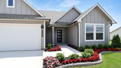 Exterior of entrance to home showing front door