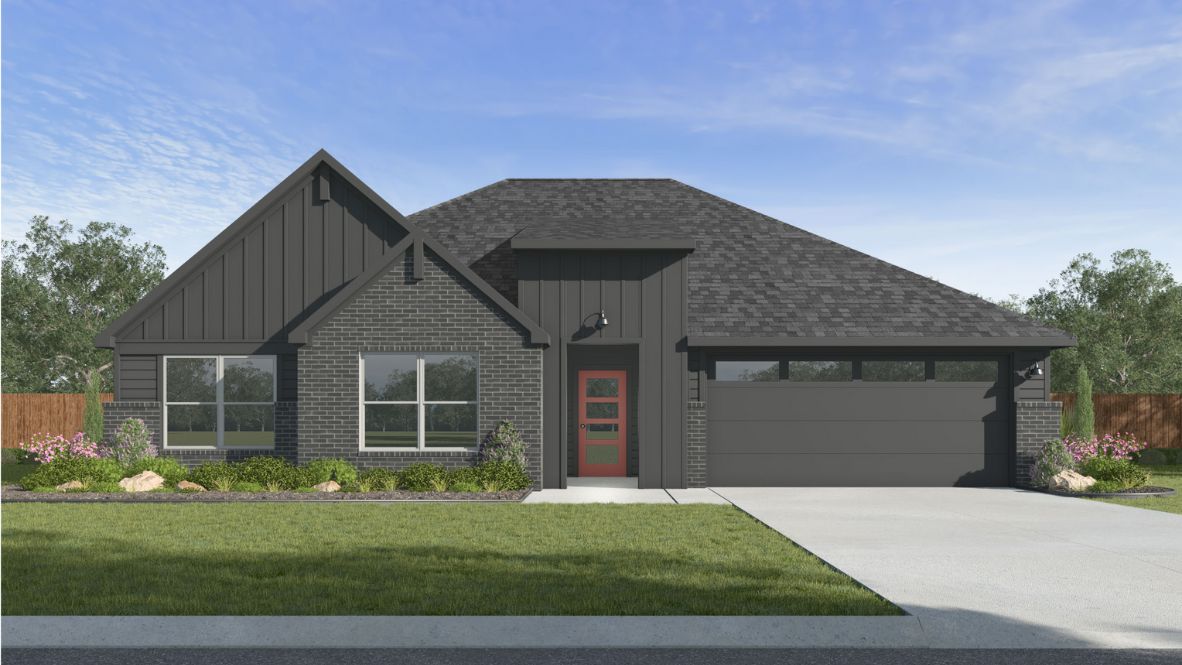 The Holden floor plan, Rowan Grove in Bixby, Oklahoma 4 Bed,  2 bath, 2-car garage,1 story