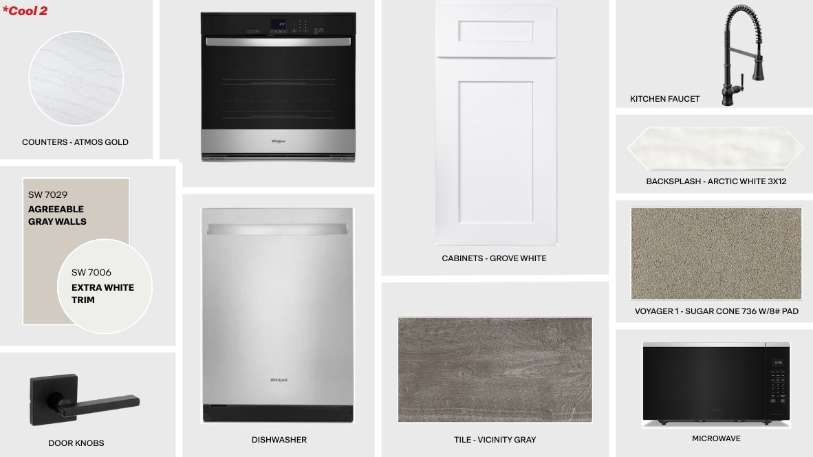 cool 2 bed kitchen bath