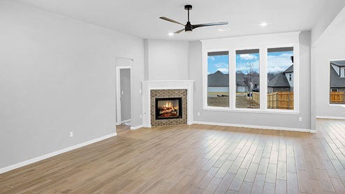 Discover the stunning Monterrey floorplan at Creekside at Forest Ridge in Broken Arrow. This spacious 2,489 sq ft, 1-story home features 3 bedrooms, 2.5 bathrooms, and a 3-car garage, offering the perfect blend of luxury and comfort. The inviting living room boasts vaulted ceilings and a cozy gas fireplace, while an abundance of windows lets in natural light and provides a beautiful view of the backyard. The large kitchen is a chef’s dream, with elegant quartz countertops, ample storage space, and modern light fixtures that add a touch of sophistication. The master bedroom is a true retreat, featuring plush carpeting, vaulted ceilings, and an en-suite bathroom with dual vanities and a large jacuzzi tub – perfect for relaxation. Whether you're entertaining guests or enjoying quiet family time, the Monterrey floorplan offers both style and functionality. Located in the highly sought-after Creekside at Forest Ridge community, this home provides the ideal living space in Broken Arrow.