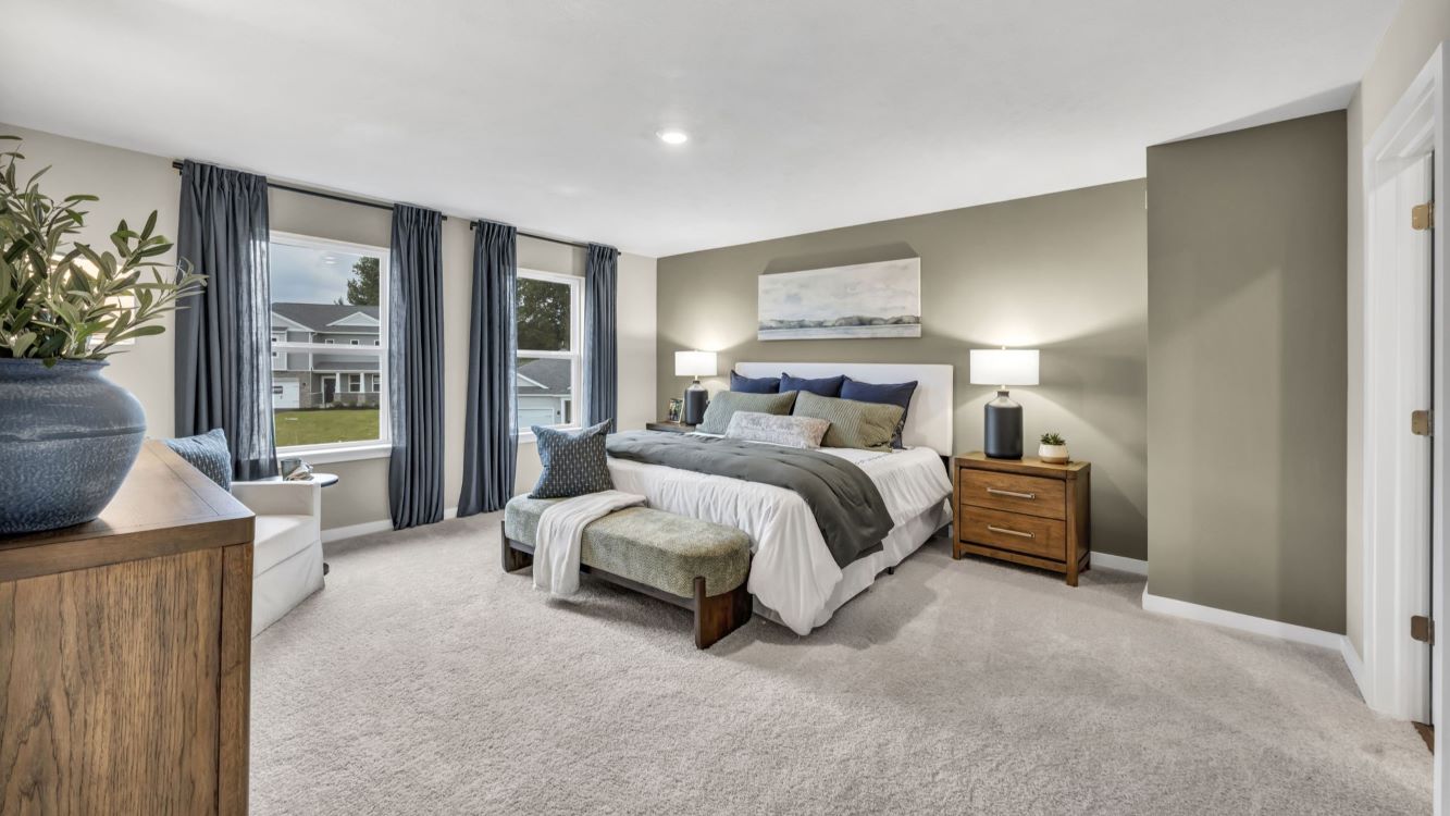 Spacious primary suite feels large and inviting
