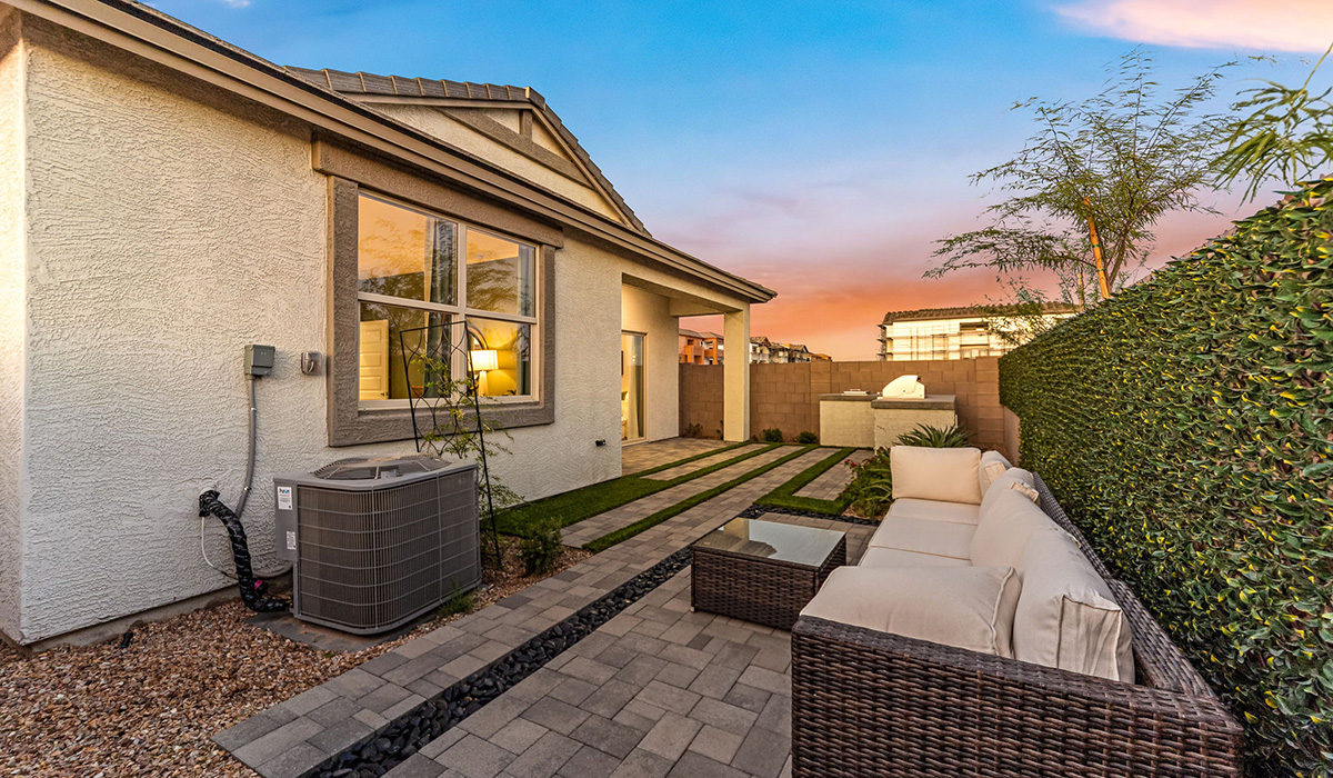 Discover new homes within the only gated community in Gladden Farms. Coronet at Gladden Farms, a premier D.R. Horton community where modern living meets the scenic charm of Marana, Arizona. Coronet offers residents the perfect blend of small-town warmth and modern amenities. Surrounded by 830 acres of green space, 28 parks, and 19 playgrounds, this gated community is designed for families who value both comfort and outdoor adventure.  Residents of Coronet at Gladden Farms enjoy exclusive amenities such as a sparkling community pool, jacuzzi, fitness center, and a clubhouse complete with a BBQ area and patio. The community also offers walking trails, a dog park, and playgrounds, making it the ideal environment for families and active lifestyles. Each home is thoughtfully designed with high-end finishes, including quartz countertops, wood-look luxury vinyl plank flooring, tile roofs, Spanish Lace stucco exteriors and beautifully landscaped front yards with auto drip irrigation. Additionally, all homes feature covered front porches and back patios, perfect for enjoying the stunning Arizona sunsets and monsoons.  Coronet at Gladden Farms is built with a commitment to energy efficiency and sustainability. Each home meets the DOE Zero Energy Ready Home standards, meaning they are constructed to be so energy-efficient that a renewable energy system could offset most or all of the home's annual energy use. These homes include advanced features such as tankless water heaters, energy-efficient LED lighting, and high-performance insulation, ensuring lower utility costs and a reduced environmental footprint. The Home is Connected Smart Home package, which includes a smart thermostat, video doorbell, keyless entry, a Wi-Fi-enabled garage door opener, and much more, provides modern convenience and enhanced security.  Living in Coronet at Gladden Farms means being part of a thriving community with easy access to shopping, dining, and recreation. The greater Gladden Farms area is equipped with amenities like a splashpad, soccer fields, and the Paws & Claws Dog Park. Families will appreciate being part of the Marana Unified School District, with Gladden Farms Elementary nearby and a new K-8 school opening in 2025.  Beyond the community, residents can explore the natural beauty of the area with proximity to Picacho Peak State Park, Tortolita Mountain Park, and Saguaro National Park, offering endless opportunities for hiking, cycling, and wildlife viewing. Experience the perfect blend of comfort, convenience, and community at Coronet at Gladden Farms—where new homes, energy efficiency, and a vibrant lifestyle await.