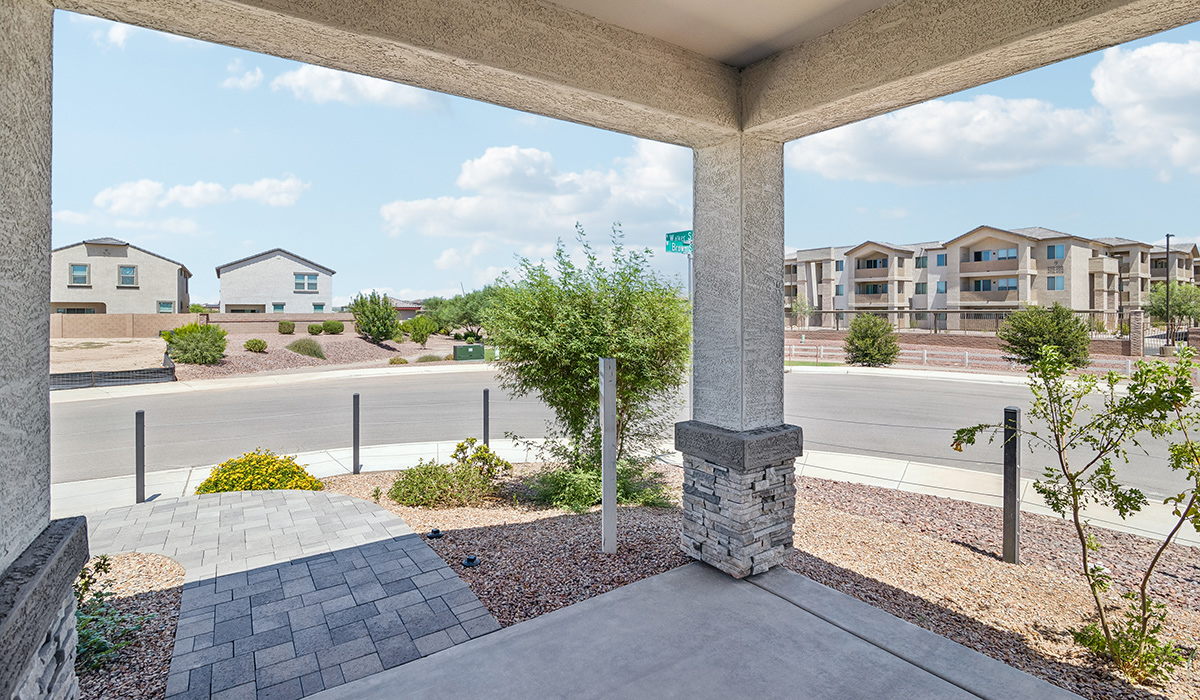 Discover new homes within the only gated community in Gladden Farms. Coronet at Gladden Farms, a premier D.R. Horton community where modern living meets the scenic charm of Marana, Arizona. Coronet offers residents the perfect blend of small-town warmth and modern amenities. Surrounded by 830 acres of green space, 28 parks, and 19 playgrounds, this gated community is designed for families who value both comfort and outdoor adventure.  Residents of Coronet at Gladden Farms enjoy exclusive amenities such as a sparkling community pool, jacuzzi, fitness center, and a clubhouse complete with a BBQ area and patio. The community also offers walking trails, a dog park, and playgrounds, making it the ideal environment for families and active lifestyles. Each home is thoughtfully designed with high-end finishes, including quartz countertops, wood-look luxury vinyl plank flooring, tile roofs, Spanish Lace stucco exteriors and beautifully landscaped front yards with auto drip irrigation. Additionally, all homes feature covered front porches and back patios, perfect for enjoying the stunning Arizona sunsets and monsoons.  Coronet at Gladden Farms is built with a commitment to energy efficiency and sustainability. Each home meets the DOE Zero Energy Ready Home standards, meaning they are constructed to be so energy-efficient that a renewable energy system could offset most or all of the home's annual energy use. These homes include advanced features such as tankless water heaters, energy-efficient LED lighting, and high-performance insulation, ensuring lower utility costs and a reduced environmental footprint. The Home is Connected Smart Home package, which includes a smart thermostat, video doorbell, keyless entry, a Wi-Fi-enabled garage door opener, and much more, provides modern convenience and enhanced security.  Living in Coronet at Gladden Farms means being part of a thriving community with easy access to shopping, dining, and recreation. The greater Gladden Farms area is equipped with amenities like a splashpad, soccer fields, and the Paws & Claws Dog Park. Families will appreciate being part of the Marana Unified School District, with Gladden Farms Elementary nearby and a new K-8 school opening in 2025.  Beyond the community, residents can explore the natural beauty of the area with proximity to Picacho Peak State Park, Tortolita Mountain Park, and Saguaro National Park, offering endless opportunities for hiking, cycling, and wildlife viewing. Experience the perfect blend of comfort, convenience, and community at Coronet at Gladden Farms—where new homes, energy efficiency, and a vibrant lifestyle await.