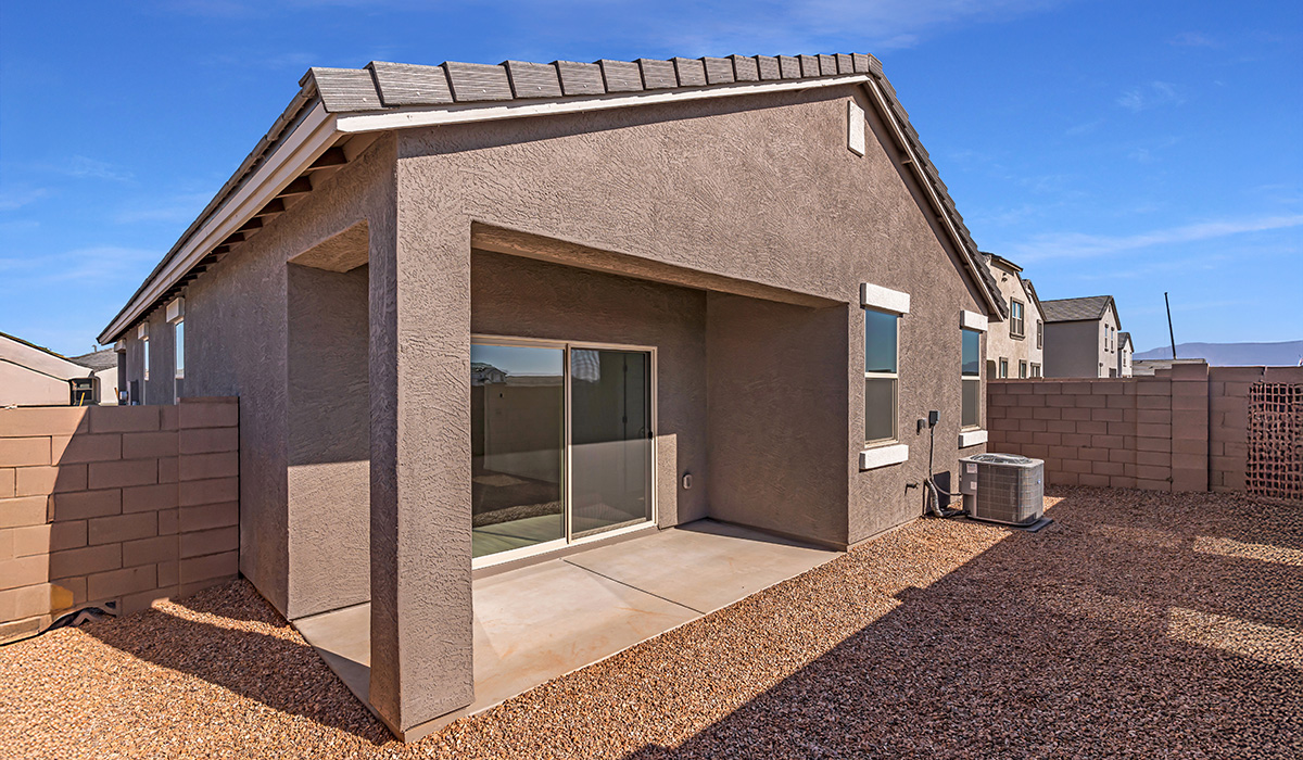 Welcome to The Amber at Coronet at Gladden Farms in Marana, Arizona – a thoughtfully designed 1,330 sq. ft. single-story new home that perfectly combines modern convenience with the natural beauty of the surrounding landscape.  As you step through the inviting front porch, you’re greeted by a smartly arranged entryway that opens into the heart of the home. The great room serves as the central gathering place, seamlessly connecting to the dining area and kitchen, creating an open and inviting space that’s perfect for both everyday living and entertaining.  The kitchen, designed with both style and functionality in mind, features quartz countertops, modern appliances, and a pantry that provides ample storage. The adjacent dining area offers a comfortable setting for meals, while the open layout ensures that the kitchen, dining, and living spaces are always connected.  At the rear of the home, the primary suite offers a peaceful retreat. The spacious bedroom leads to a well-appointed en-suite bathroom, complete with dual vanities, a walk-in shower, and a large walk-in closet, providing both comfort and convenience.  The Amber also includes two additional bedrooms, each offering plenty of space and natural light. These rooms are conveniently located near a second full bathroom, making them ideal for family members or guests.  Additional features of the home include a utility room and direct access to a two-car garage, adding practicality to the overall design. Step outside to the covered patio, where you can enjoy the stunning Arizona sunsets and the tranquil surroundings of Coronet at Gladden Farms.  Built with energy efficiency in mind, The Amber at Coronet at Gladden Farms is a DOE Zero Energy Ready Home, offering a sustainable lifestyle with lower utility costs and a reduced environmental footprint.  *Images shown are for reference only. They depict the home specifications and may not represent the actual home or design package.