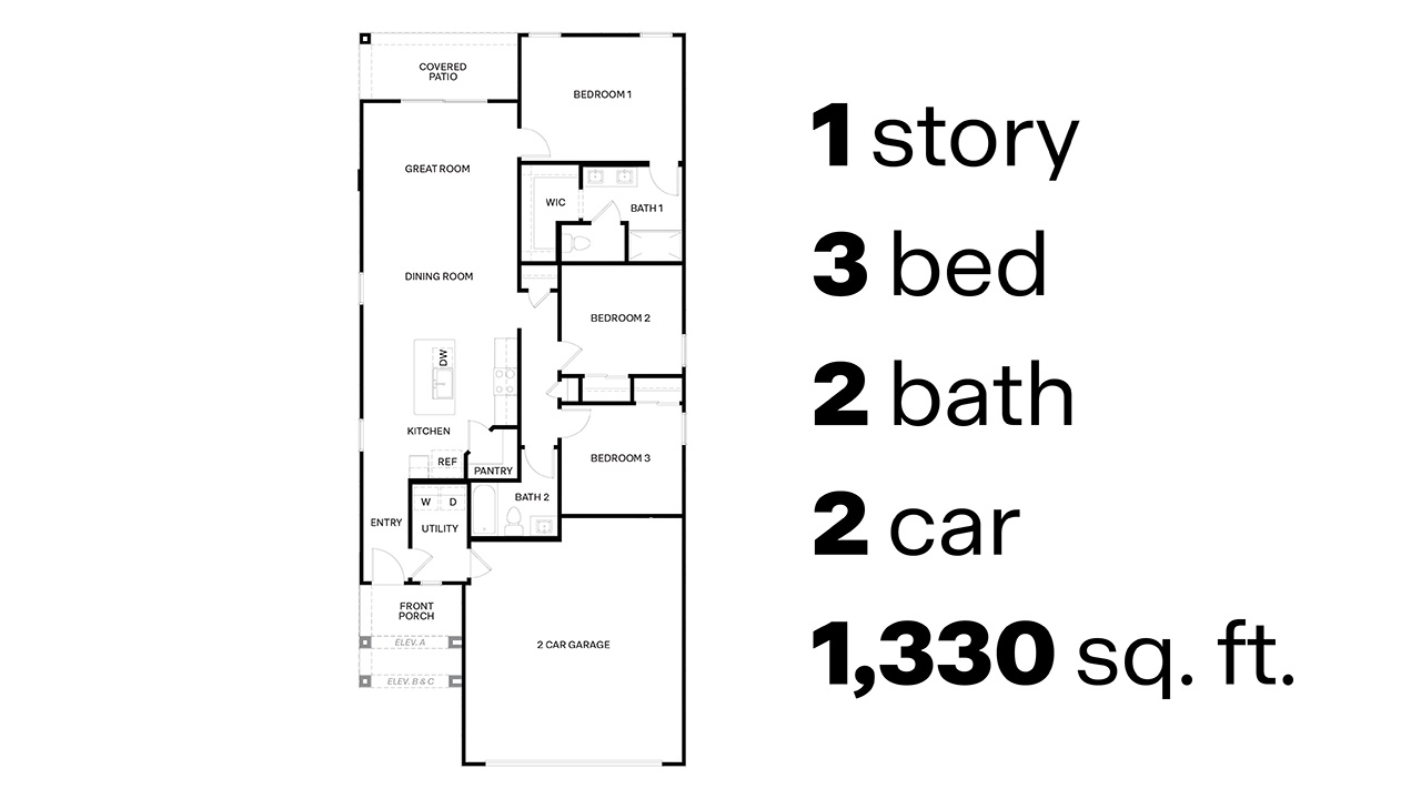 The Amber Plan A30A Floor Plan