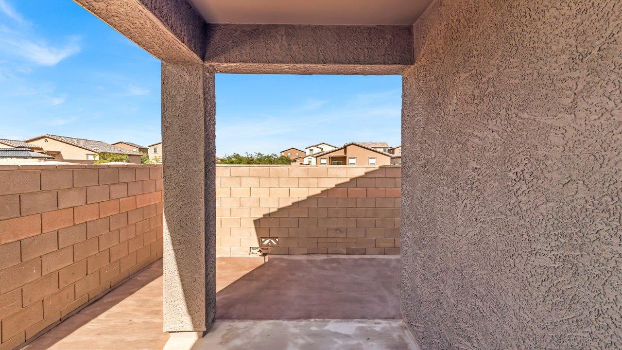 Introducing The Brooke at Coronet at Gladden Farms in Marana, Arizona – a unique 1,654 sq. ft. single-story new home designed for those who seek both comfort and style in a picturesque setting. Exclusively available at Coronet at Gladden Farms, this floorplan offers a one-of-a-kind living experience you won’t find anywhere else.  As you enter through the welcoming front porch, you’ll find yourself in a well-designed entryway that leads into the heart of the home. The great room, with its open and airy layout, is the perfect spot for gathering with family and friends. It flows seamlessly into the dining area and kitchen, creating an inviting space that’s ideal for everything from casual meals to entertaining guests.  The kitchen is the centerpiece of this home, featuring quartz countertops, modern appliances, and a large pantry that provides ample storage. The adjacent dining area offers a comfortable setting for meals, and the open-concept design ensures that the kitchen, dining, and living spaces are always connected.  The Brooke offers a well-thought-out floor plan with four bedrooms, making it perfect for families of all sizes. The master suite, located at the rear of the home, provides a private retreat with a spacious bedroom, a walk-in closet, and an en-suite bathroom complete with dual vanities and a walk-in shower. The additional three bedrooms are thoughtfully positioned near the second full bathroom, ensuring comfort and convenience for all.  A utility room and a two-car garage add practicality to the overall design, while the covered patio extends your living space outdoors. Here, you can enjoy Arizona’s beautiful weather and the stunning views that Coronet at Gladden Farms has to offer.  Designed with energy efficiency in mind, The Brooke at Coronet at Gladden Farms is a DOE Zero Energy Ready Home, providing a sustainable lifestyle with lower utility costs and a reduced environmental footprint.