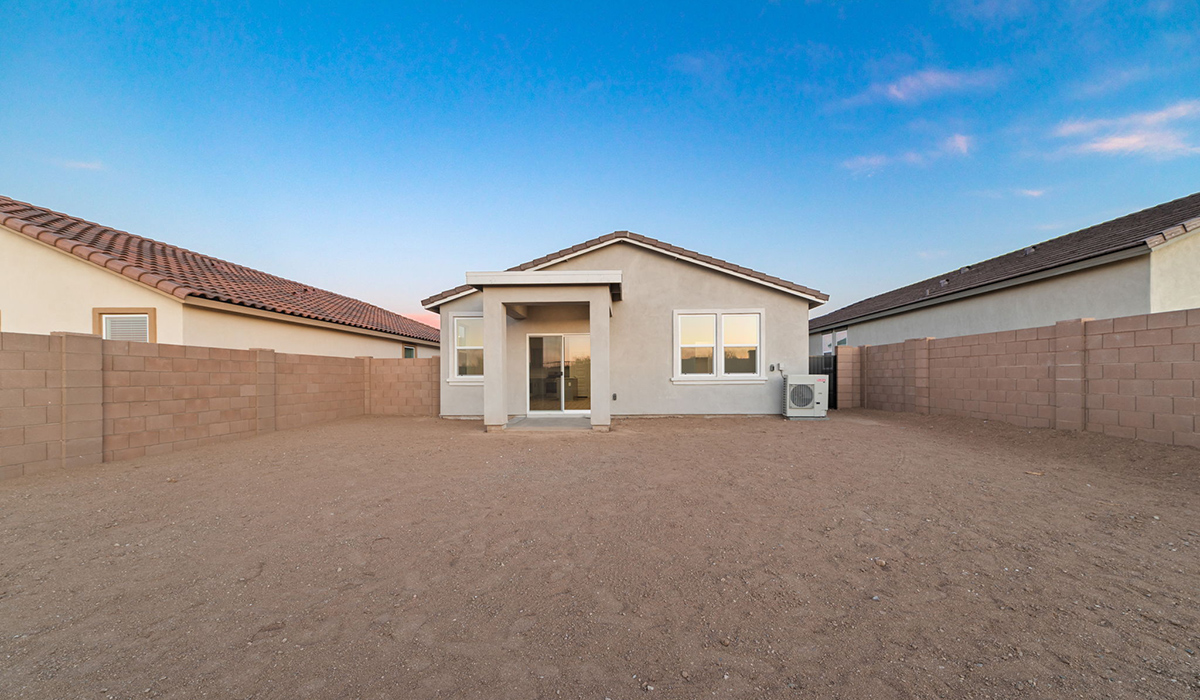Welcome to The Aloe, a thoughtfully designed new floor plan within Coronet at Gladden Farms Community in Marana, Arizona. Offering 1,310 square feet of efficient and comfortable living space, The Aloe is ideal for those seeking a home that blends functionality, modern style, and everyday ease.  Upon entry, you’re welcomed into an open-concept layout that maximizes every square foot. The large great room serves as the heart of the home and flows seamlessly into the dining area and kitchen, perfect for both relaxing and entertaining. The kitchen offers a clean and modern aesthetic with ample storage and workspace.  The Aloe features three well-proportioned bedrooms designed for comfort and flexibility. The private primary suite is tucked away at the rear of the home and includes a walk-in closet and en-suite bathroom. Two additional bedrooms are located near the front of the home.  Designed with convenience in mind, the home includes a utility room near the kitchen, offering easy access to laundry and additional storage.  Living at Coronet at Gladden Farms means enjoying a community that values both comfort and outdoor adventure. With access to 830 acres of green space, parks, playgrounds, and exclusive amenities like a sparkling pool, fitness center, and clubhouse, this community is perfect for families and active lifestyles.  *Images shown are for reference only. They depict The Aloe spec home and may not represent the actual home.