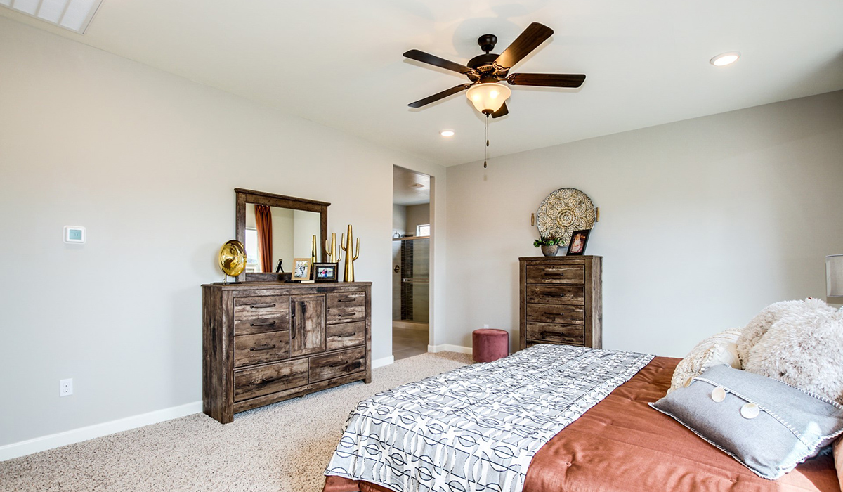 Welcome to The Citrine, a spacious single-story new home located in the Sycamore Vista. With 2,577 square feet of well-planned living space, this home offers four bedrooms, three bathrooms, and a dedicated study, making it ideal for families who value both space and convenience.  As you enter through the inviting covered porch, you’re greeted by a bright and airy entryway that flows into the heart of the home. The expansive great room, dining area, and kitchen are thoughtfully connected, creating an ideal space for entertaining or enjoying time with family. The kitchen features a large island, quartz countertops, and Shaker-style cabinetry. A spacious pantry and modern stainless-steel appliances ensure your kitchen is both functional and stylish.  The Citrine’s layout includes a generously sized primary bedroom, carefully positioned for privacy at the rear of the home. This room features a large walk-in closet and an en-suite bathroom with luxurious super shower. The additional three bedrooms are well-sized and located in separate areas of the home, ensuring privacy and easy access to two more full bathrooms.  One of the highlights of The Citrine is its versatile study, which can be used as a home office, media room, or extra bedroom for guests. The large laundry room, conveniently situated near the bedrooms, adds to the home’s practicality.  The covered patio, accessible from the great room, offers a perfect spot for outdoor living, where you can enjoy Arizona’s beautiful weather throughout the year. Whether you’re hosting a barbecue or simply relaxing, this outdoor space enhances the home’s appeal.  Designed with energy efficiency and modern living in mind, The Citrine includes smart home technology ensuring comfort and sustainability. Large windows throughout the home allow natural light to brighten every corner.  The Citrine combines style, comfort, and practicality, making it a perfect place to call home in one of Vails’s most sought-after communities.  *Images shown are for reference only. They depict The Citrine sales model home and may not represent the actual home.