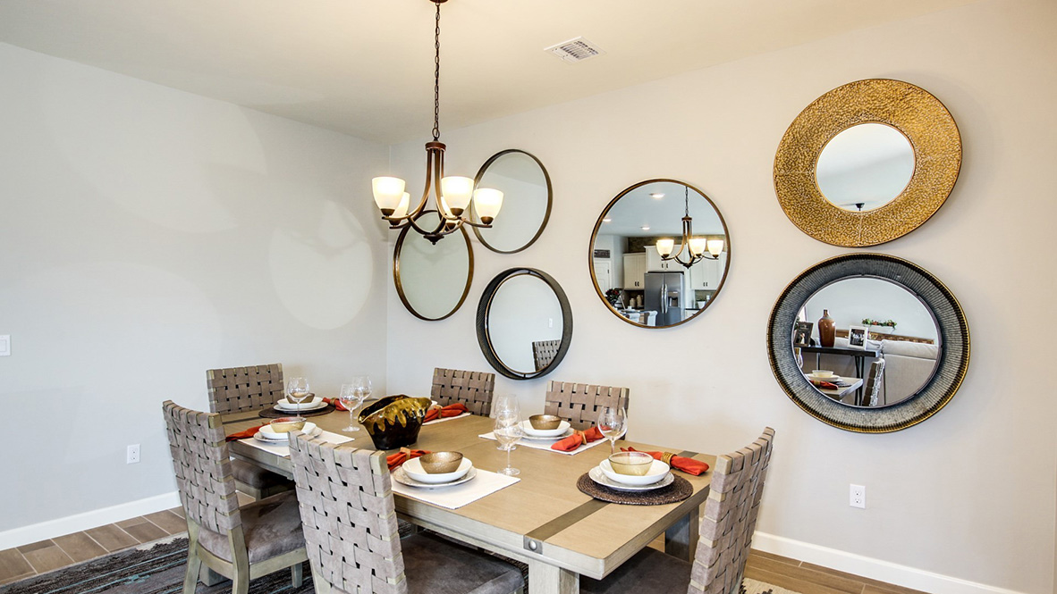 Welcome to The Citrine, a spacious single-story new home located in the Sycamore Vista. With 2,577 square feet of well-planned living space, this home offers four bedrooms, three bathrooms, and a dedicated study, making it ideal for families who value both space and convenience.  As you enter through the inviting covered porch, you’re greeted by a bright and airy entryway that flows into the heart of the home. The expansive great room, dining area, and kitchen are thoughtfully connected, creating an ideal space for entertaining or enjoying time with family. The kitchen features a large island, quartz countertops, and Shaker-style cabinetry. A spacious pantry and modern stainless-steel appliances ensure your kitchen is both functional and stylish.  The Citrine’s layout includes a generously sized primary bedroom, carefully positioned for privacy at the rear of the home. This room features a large walk-in closet and an en-suite bathroom with luxurious super shower. The additional three bedrooms are well-sized and located in separate areas of the home, ensuring privacy and easy access to two more full bathrooms.  One of the highlights of The Citrine is its versatile study, which can be used as a home office, media room, or extra bedroom for guests. The large laundry room, conveniently situated near the bedrooms, adds to the home’s practicality.  The covered patio, accessible from the great room, offers a perfect spot for outdoor living, where you can enjoy Arizona’s beautiful weather throughout the year. Whether you’re hosting a barbecue or simply relaxing, this outdoor space enhances the home’s appeal.  Designed with energy efficiency and modern living in mind, The Citrine includes smart home technology ensuring comfort and sustainability. Large windows throughout the home allow natural light to brighten every corner.  The Citrine combines style, comfort, and practicality, making it a perfect place to call home in one of Vails’s most sought-after communities.