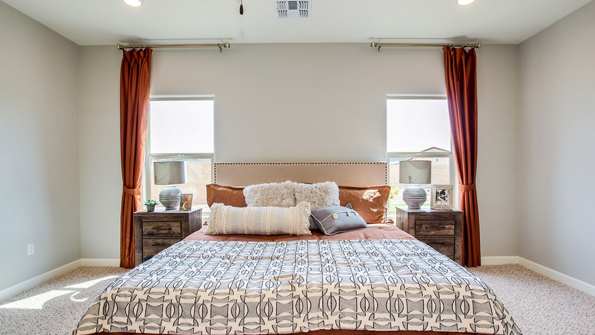 Welcome to The Citrine, a spacious single-story new home located in the Sycamore Vista. With 2,577 square feet of well-planned living space, this home offers four bedrooms, three bathrooms, and a dedicated study, making it ideal for families who value both space and convenience.  As you enter through the inviting covered porch, you’re greeted by a bright and airy entryway that flows into the heart of the home. The expansive great room, dining area, and kitchen are thoughtfully connected, creating an ideal space for entertaining or enjoying time with family. The kitchen features a large island, quartz countertops, and Shaker-style cabinetry. A spacious pantry and modern stainless-steel appliances ensure your kitchen is both functional and stylish.  The Citrine’s layout includes a generously sized primary bedroom, carefully positioned for privacy at the rear of the home. This room features a large walk-in closet and an en-suite bathroom with luxurious super shower. The additional three bedrooms are well-sized and located in separate areas of the home, ensuring privacy and easy access to two more full bathrooms.  One of the highlights of The Citrine is its versatile study, which can be used as a home office, media room, or extra bedroom for guests. The large laundry room, conveniently situated near the bedrooms, adds to the home’s practicality.  The covered patio, accessible from the great room, offers a perfect spot for outdoor living, where you can enjoy Arizona’s beautiful weather throughout the year. Whether you’re hosting a barbecue or simply relaxing, this outdoor space enhances the home’s appeal.  Designed with energy efficiency and modern living in mind, The Citrine includes smart home technology ensuring comfort and sustainability. Large windows throughout the home allow natural light to brighten every corner.  The Citrine combines style, comfort, and practicality, making it a perfect place to call home in one of Vails’s most sought-after communities.