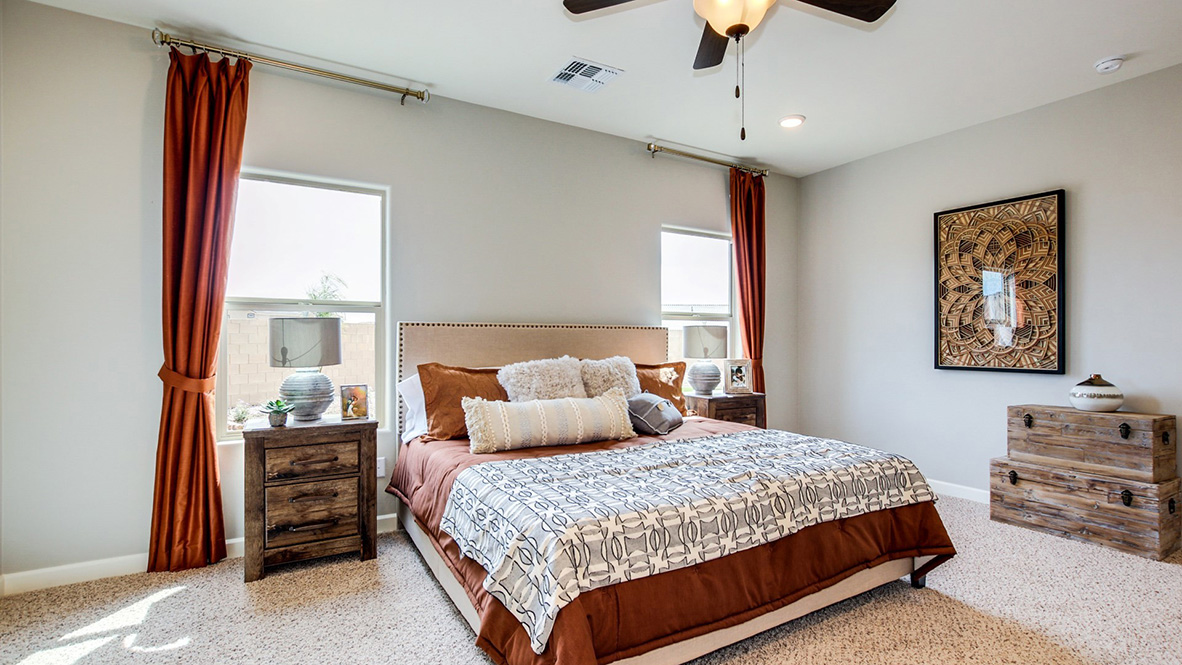 Welcome to The Citrine, a spacious single-story new home located in the Sycamore Vista. With 2,577 square feet of well-planned living space, this home offers four bedrooms, three bathrooms, and a dedicated study, making it ideal for families who value both space and convenience.  As you enter through the inviting covered porch, you’re greeted by a bright and airy entryway that flows into the heart of the home. The expansive great room, dining area, and kitchen are thoughtfully connected, creating an ideal space for entertaining or enjoying time with family. The kitchen features a large island, quartz countertops, and Shaker-style cabinetry. A spacious pantry and modern stainless-steel appliances ensure your kitchen is both functional and stylish.  The Citrine’s layout includes a generously sized primary bedroom, carefully positioned for privacy at the rear of the home. This room features a large walk-in closet and an en-suite bathroom with luxurious super shower. The additional three bedrooms are well-sized and located in separate areas of the home, ensuring privacy and easy access to two more full bathrooms.  One of the highlights of The Citrine is its versatile study, which can be used as a home office, media room, or extra bedroom for guests. The large laundry room, conveniently situated near the bedrooms, adds to the home’s practicality.  The covered patio, accessible from the great room, offers a perfect spot for outdoor living, where you can enjoy Arizona’s beautiful weather throughout the year. Whether you’re hosting a barbecue or simply relaxing, this outdoor space enhances the home’s appeal.  Designed with energy efficiency and modern living in mind, The Citrine includes smart home technology ensuring comfort and sustainability. Large windows throughout the home allow natural light to brighten every corner.  The Citrine combines style, comfort, and practicality, making it a perfect place to call home in one of Vails’s most sought-after communities.