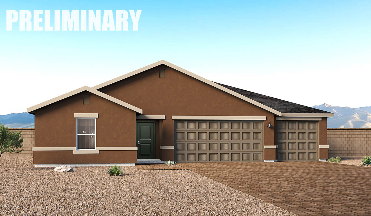 The Agave - Traditions at Sycamore Vista  Introducing The Agave, a brand-new thoughtfully designed single-story home located in Sycamore Vista in Vail, Arizona. Offering 1,640 square feet of well-planned living space, this inviting floor plan features three bedrooms, two full bathrooms, and a spacious three-car garage, with the option to upgrade to a four-car garage. The Agave delivers the perfect blend of comfort, functionality, and modern style for a variety of lifestyles.  Step inside and discover a gorgeous layout designed for effortless everyday living. The spacious great room flows seamlessly into the dining area and well-appointed kitchen, creating the perfect space for gathering with family and friends. The kitchen showcases quartz countertops, Shaker-style cabinetry, stainless steel appliances, and a large center island ideal for meal preparation, casual dining, or entertaining guests.  Tucked away at the rear of the home, the expansive primary suite serves as a tranquil retreat, featuring a generous walk-in closet and a well-appointed en-suite bathroom.  The two additional bedrooms share convenient access to a full bathroom and provides flexibility for family members, overnight guests, or a dedicated home office.  Homes at Sycamore Vista are designed for both style and future-forward living, with exterior features including a Monterey textured stucco finish, professionally landscaped front yards with automatic drip irrigation, and large, fully fenced backyards ready for your personal touch.  Inside, the Home Is Connected® Smart Home package enhances everyday convenience with a smart thermostat, video doorbell, keyless entry, and a Wi-Fi® enabled garage door opener.  With its spacious footprint, thoughtful layout, and modern design elements, The Agave delivers the perfect blend of comfort, functionality, and flexibility for today’s lifestyle.  Located in the desirable Sycamore Vista community, residents enjoy the beauty of Southern Arizona while remaining conveniently close to top-rated Vail schools, shopping, dining, parks, and outdoor recreation.