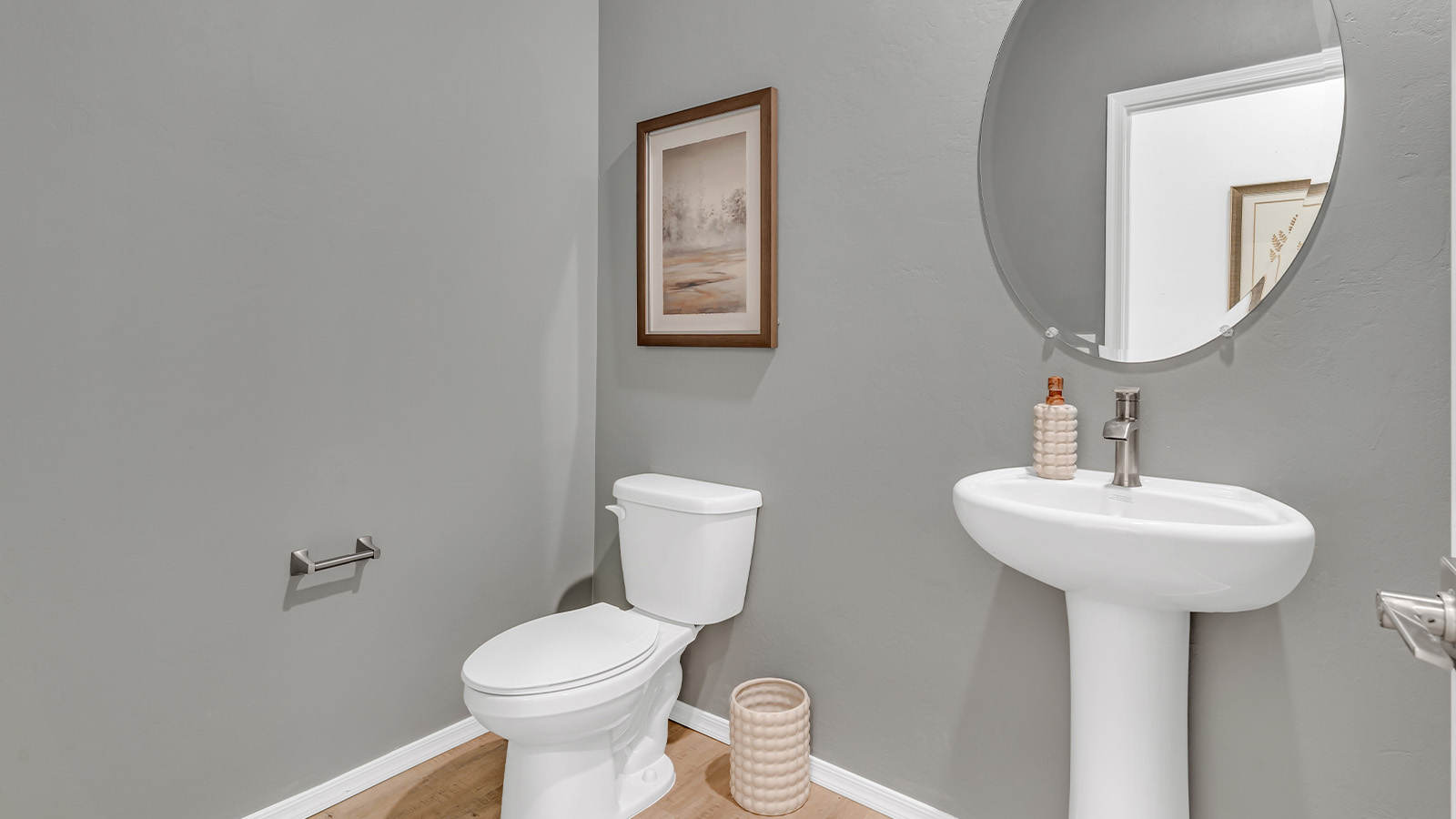 Introducing The Kate, a spacious two-story new home located in the Mesquite neighborhood at Saguaro Bloom, one of Marana's premier communities. This residence, offering 2,264 square feet of living space, is designed to accommodate a variety of lifestyles, with four bedrooms and two and a half bathrooms.  As you enter through the welcoming front porch, you’re immediately drawn into an expansive and open living area. The great room, which flows effortlessly into the dining area and kitchen, serves as the heart of the home, making it perfect for gatherings and everyday living. The kitchen is both functional and stylish, featuring a central island, granite countertops, and Shaker-style cabinetry in your choice of white or gray. A pantry provides additional storage, keeping your kitchen organized and clutter-free.  Upstairs, The Kate continues to impress with a layout that emphasizes comfort and convenience. The primary bedroom is a peaceful getaway, complete with a walk-in closet and a private bathroom featuring dual sinks. The additional three bedrooms are generously sized and share access to a full bathroom. A dedicated game room provides flexible space that can be used as a play area, media room, or home office.  The home also includes a powder room on the main level, perfect for guests, and a large utility room upstairs, adding practicality to the daily routine. The covered patio extends your living space outdoors, ideal for enjoying the beautiful Arizona weather or entertaining guests.  Built with modern living in mind, The Kate incorporates energy-efficient features and smart home technology, ensuring comfort and sustainability for years to come. Large windows throughout the home allow natural light to brighten every corner, creating a warm and inviting atmosphere.  Situated within the vibrant Saguaro Bloom community, residents of The Kate enjoy access to a wealth of amenities, including swimming pools, walking trails, parks, and more. This home offers the perfect blend of style, comfort, and community, making it a standout choice in the Marana area.  *Images shown are for reference only. They depict the sales model home and may not represent the actual home.