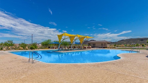 Explore New Homes at Saguaro Bloom by D.R. Horton – A Master-Planned Community in Marana, AZ. Nestled in the foothills of the breathtaking Tucson Mountains, Saguaro Bloom by D.R. Horton is a premier master-planned community in Northwest Marana that offers an exceptional living experience. Saguaro Bloom is divided into distinct neighborhoods, each offering its unique charm and amenities. *Mesquite at Saguaro Bloom* is located in Block 1 and offers a variety of spacious floorplans with 18x18 tile flooring, granite countertops in kitchen and bathrooms, and Shaker-style cabinets in white or gray. These homes feature 9’ ceilings on the first floor, island kitchens, and the Home is Connected® Smart Home package, making them perfect for modern living. *Agave at Saguaro Bloom*, situated in Block 7C, features homes with stunning 6x36” wood-look tile in gray, quartz countertops in kitchen and bathrooms, and Shaker-style cabinets. These homes are designed with stylish interiors and modern conveniences, including LED disc lighting and energy-efficient tankless water heaters. *Cholla Ridge at Saguaro Bloom*, located in Block 7B, offers single-story homes on lots with no rear neighbors. These homes are distinguished by beautiful 12x24” tile flooring, gourmet kitchens, and 10’ ceilings in select homes. With 8’ sliding glass patio doors and super showers, Cholla Ridge combines luxury and privacy in a serene setting. All homes in Saguaro Bloom are built with a Spanish lace stucco exterior, tile roofs, landscaped front yards with auto drip irrigation, and large, fully fenced backyards ready for your design. The homes also include covered front porches and back patios, stainless steel gas appliances, and executive height vanities in all bathrooms. Additionally, as of August 2024, all homes starting production are Zero Energy Ready, meeting rigorous energy efficiency standards that significantly reduce energy costs and environmental impact. Residents of Saguaro Bloom enjoy an array of community amenities, including a clubhouse, two pools with lap lanes and lagoon entry, a fitness center, a splash pad, and over 30 miles of walking trails. The community also features more than 20 pocket parks, playgrounds, and coming soon, a large community park with tennis, pickleball, soccer, baseball, and a dog park. Saguaro Bloom is truly a lifestyle community, offering regular events like Food Truck Thursdays, Movies at the Pool, and holiday decorating contests, all fostering a strong sense of community. Located in the highly-rated Marana Unified School District, Saguaro Bloom is close to excellent schools, including Rattlesnake Ridge Elementary, Marana Middle School, and Marana High School. The community’s location offers a perfect balance of seclusion and convenience, with quick access to I-10, grocery stores, restaurants, and the Twin Peaks Outlet, all within minutes. Downtown Tucson, with its vibrant arts, culture, and entertainment scene, is just a short 15-minute drive away. Surrounded by the natural beauty of the desert landscape, residents can explore nearby outdoor attractions like Saguaro National Park West, the Arizona Desert Museum, and Quarry Pines Golf Course. Whether you enjoy hiking, biking, or simply taking in the stunning views, Saguaro Bloom offers an unparalleled lifestyle in one of Arizona’s most sought-after locations. Discover the perfect blend of modern amenities, scenic beauty, and a strong sense of community at Saguaro Bloom by D.R. Horton – where your new home awaits in Marana, AZ.