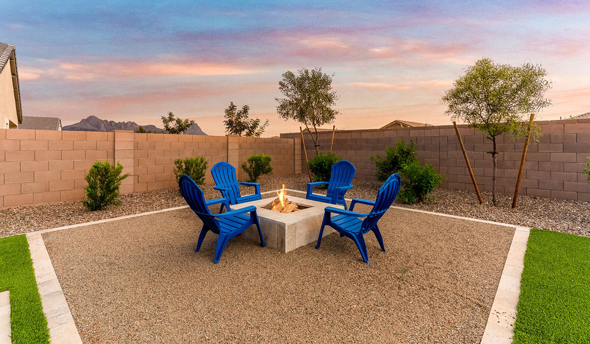 The Cali is a standout single-story new home floorplan available in the Saguaro Bloom community in Marana, Arizona. Offering 1,823 square feet of living space, this home is designed to accommodate modern living with comfort and style. The Cali provides a flexible layout with four bedrooms and two bathrooms, making it an ideal choice for families of all sizes.  The exterior of the Cali presents an inviting façade with its beautiful exterior finishes to suit diverse tastes. As you step inside, you'll be welcomed by a spacious great room that seamlessly connects to the kitchen and dining areas, making it perfect for gatherings and day-to-day living.  This home is equipped with a range of standard features that enhance both its functionality and appeal. Enjoy energy-efficient LED lighting throughout, and a programmable thermostat for easy climate control. The home also includes high-quality finishes such as quartz countertops in the kitchen and bathrooms, and durable wood-look tile flooring in the main living areas.  The kitchen, a focal point of the home, is equipped with stainless steel appliances, ample counter space, and a walk-in pantry that enhances both function and style. The primary bedroom, located at the rear of the home, offers privacy and includes a large walk-in closet and a modern ensuite bathroom with dual vanities and a spacious shower. The remaining three bedrooms are well-sized and share a conveniently located bathroom.  Designed with practicality in mind, this floorplan includes a two-car garage with an option for a third, a utility room with washer and dryer connections, and additional storage space.   Living in Agave at Saguaro Bloom provides residents with access to top-rated schools, community parks, and scenic walking trails. This vibrant neighborhood is the perfect setting for those looking to enjoy the best of Arizona living.  *Images shown are for reference only. They depict the sales model home and may not represent the actual home.