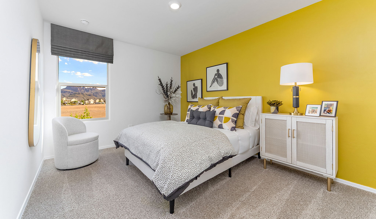 Welcome to The Caroline, the newest floor plan available at Saguaro Bloom by D.R. Horton in Marana, Arizona. This single-story new home is 1,536 square feet and is thoughtfully planned out throughout the living spaces. The Caroline offers three bedrooms and two bathrooms, making it ideal for families who value both space and convenience.  As you enter through the inviting covered porch, you’re greeted by a bright and airy entryway that flows into the heart of the home. The expansive great room, dining area, and kitchen are thoughtfully connected, creating an intimate space. The kitchen features a large island, laminate countertops, Shaker-style cabinetry, spacious pantry, and modern stainless-steel appliances ensure your kitchen is both functional and stylish.  The Caroline’s layout includes a generously sized primary bedroom, carefully positioned for privacy at the rear of the home. This room features a large walk-in closet and an en-suite bathroom. The additional two bedrooms are well-sized and located in separate areas of the home with easy access to the main full bathroom.  The covered patio, accessible from the great room, offers a perfect spot for outdoor living, where you can enjoy Arizona’s beautiful weather throughout the year. Designed with practicality in mind, this floorplan includes a two-car garage with an option for a third, a utility room with washer and dryer connections, and additional storage space.  The Caroline is designed with energy efficiency in mind. This DOE Zero Energy Ready Home offers a sustainable lifestyle with advanced features like tankless water heaters, energy-efficient LED lighting, and high-performance insulation, ensuring lower utility costs and a reduced environmental footprint.  Living in Saguaro Bloom provides residents with access to top-rated schools, community parks, scenic walking trails, and resort like amenities. This vibrant neighborhood is the perfect setting for those looking to enjoy the best of Arizona living.  *Images shown are for reference only. They depict The Caroline sales model home and may not represent the actual home.
