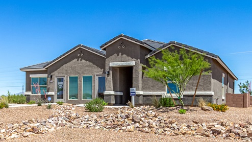 Welcome to Sahuarita Acres, where new homes by D.R. Horton offer the perfect blend of space, comfort, and modern convenience on expansive one-acre lots in the tranquil town of Sahuarita, Arizona. This unique community is designed for those who appreciate the luxury of space, with homes ranging from 1,900 to 2,600 square feet, each thoughtfully crafted with high-end finishes and features that cater to contemporary living. Sahuarita Acres provides a serene living experience with its spacious lots, perfect for creating your dream outdoor space. Whether you’re looking to park your RV, install a pool, or simply enjoy a large backyard, these one-acre homesites offer endless possibilities. The community also features walking trails that wind through the picturesque landscape, making it easy to enjoy the natural beauty of Sahuarita. Each home in Sahuarita Acres comes equipped with D.R. Horton’s Home is Connected® Smart Home package that includes a smart thermostat, video doorbell, keyless entry, a Wi-Fi-enabled garage door opener and more, ensuring that modern technology is at your fingertips. These new homes also new feature spray foam insulation for enhanced energy efficiency, RV parking with 30’ driveways, and three-car garages. Inside, you’ll find luxurious quartz countertops in the kitchens and bathrooms, 42” upper cabinets, dazzling wood-look tile flooring with thick 4 ¼ baseboards, and stainless steel appliances. These homes are also designed with energy efficiency in mind, meeting the stringent DOE Zero Energy Ready Home standards. This means your home is built to be so energy-efficient that a renewable energy system could offset most or all of the home's annual energy use, ensuring long-term savings and environmental benefits. Residents of Sahuarita Acres benefit from the peaceful, small-town charm of Sahuarita while still enjoying easy access to urban amenities. The community is just 30 minutes from downtown Tucson and only 15 miles from Davis-Monthan Air Force Base, making it an ideal location for those commuting to the city. Nearby, the Rancho Sahuarita shopping center offers a variety of dining and shopping options, including Fry’s, Dunkin’ Donuts, Starbucks, and more. Families will appreciate the excellent schools in the Sahuarita Unified School District, with Anza Trail Elementary, Anza Trail Middle School, and Walden Grove High School all located nearby. The community is also close to the popular Sahuarita Lake Park, which offers fishing, boating, and walking trails, providing ample opportunities for outdoor recreation. In addition to its scenic beauty and spacious homesites, Sahuarita Acres is close to several local attractions, including the Titan Missile Museum, Desert Diamond Casino, and the scenic Madera Canyon. Whether you’re looking to explore the outdoors or enjoy the quiet, laid-back vibe of Sahuarita, Sahuarita Acres offers a lifestyle that’s hard to match. Come home to Sahuarita Acres, where the perfect combination of space, luxury, and convenience awaits. Embrace the essence of Arizona living in this extraordinary community.