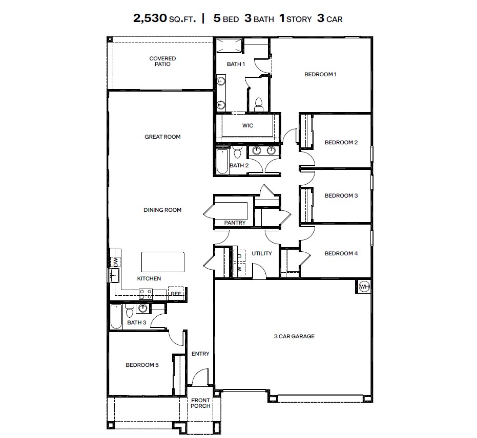 Sedona H50T7 Floor Plan at Sahuarita Acres