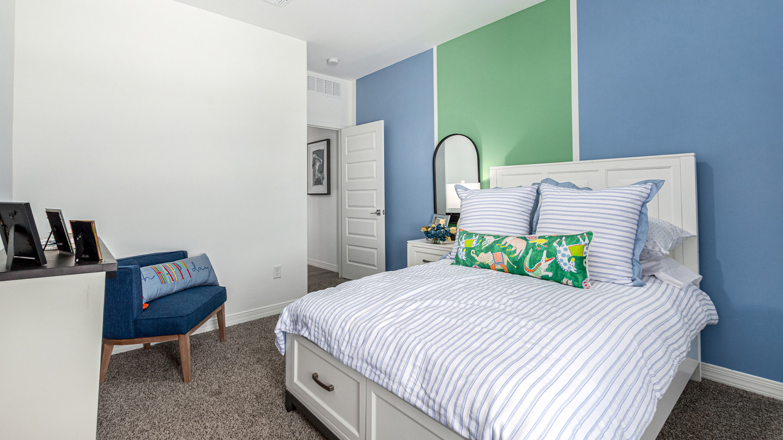 Introducing The Cali, a charming single-story new home located in the expansive Sahuarita Acres community. Covering 1,823 square feet, this home offers four bedrooms and two bathrooms, making it an excellent choice for families seeking both space and modern comfort.  As you step through the front porch and into the welcoming entryway, you’re immediately led into the heart of the home. The open-concept great room seamlessly connects to the dining area and kitchen, creating a perfect space for gathering with family and friends. The kitchen is a standout feature, boasting a central island, sleek granite countertops, and stylish 42” upper cabinets that offer ample storage. A spacious pantry adds to the kitchen’s functionality, ensuring everything you need is within reach.  The Cali’s layout is thoughtfully designed to maximize privacy and comfort. The primary bedroom, located at the rear of the home, features a large walk-in closet and an en-suite bathroom with dual sinks, providing a private space to start and end your day. The additional three bedrooms are situated toward the front of the home, each offering plenty of closet space and easy access to a full bathroom, making this layout ideal for families or guests.  One of the highlights of The Cali is the outdoor living space. The covered patio extends from the great room, offering an ideal spot to enjoy the expansive near one-acre lots that Sahuarita Acres is known for. Whether you’re planning to create a dream outdoor oasis or simply enjoy the natural surroundings, this space offers endless possibilities.  Built with modern living in mind, The Cali includes D.R. Horton’s Home is Connected® Smart Home package, featuring a smart thermostat, video doorbell, keyless entry, and a Wi-Fi-enabled garage door opener. Energy efficiency is also a priority, with spray foam insulation and designs that meet the DOE Zero Energy Ready Home standards, ensuring long-term savings and environmental benefits.  Located within the serene Sahuarita Acres community, residents of The Cali enjoy the luxury of space combined with easy access to urban amenities. With a three-car garage and RV parking on a 30’ driveway, this home is designed to accommodate your lifestyle while offering a peaceful retreat from the hustle and bustle.  Come home to The Cali, where comfort, style, and the beauty of Arizona living come together in perfect harmony.