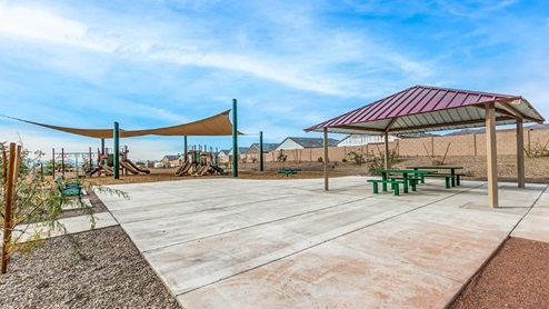 Welcome to Tortolita Trails, where new homes by D.R. Horton blend luxury and nature in the prestigious Dove Mountain area of Marana, Arizona. This exclusive community offers a serene living experience with only 82 homesites spread across 30 spacious acres, ensuring a low-density environment that provides ample privacy and tranquility. Surrounded by breathtaking 360-degree views of the Tortolita and Catalina Mountains, Tortolita Trails is a nature lover’s dream, with easy access to numerous trailheads, parks, and outdoor activities. Tortolita Trails features six charming single-story floor plans, ranging from 1,400 to 1,900 square feet, each crafted with high-quality finishes and modern amenities. Homes in this community feature spacious lots, beautiful Spanish lace stucco exteriors, tile roofs, and exquisitely landscaped front yards with auto drip irrigation. Inside, you’ll find luxurious quartz countertops in the kitchens and bathrooms, tile shower walls, 42” shaker-style cabinets, and stunning wood-look tile flooring throughout the main living areas. Each home is designed for comfort and convenience, with 9-foot ceilings, recessed lighting, and a Home is Connected® Smart Home package that includes a smart thermostat, video doorbell, keyless entry, a Wi-Fi-enabled garage door opener and more. These homes are not only stylish but also energy-efficient, meeting the stringent DOE Zero Energy Ready Home standards. Equipped with tankless water heaters, energy-efficient LED lighting, and advanced spray foam insulation, these homes are designed to reduce your environmental footprint while providing long-term savings on energy costs. Additionally, each home includes a single basin stainless steel kitchen sink with a water filtration system and a soft water loop for enhanced water quality. Living in Tortolita Trails means being part of a community that values both elegance and connection to nature. The community offers a range of amenities, including a park, playground, walking paths, ramadas, and grassy areas with picnic benches, perfect for family gatherings and outdoor activities. The prestigious Golf Club at Dove Mountain and the 5-star Ritz Carlton Resort are just minutes away, offering world-class golfing, dining, and spa experiences. Families will appreciate the top-rated Marana Unified School District, with the highly-rated Dove Mountain CSTEM K-8 School within walking distance. The community’s location also provides easy access to shopping, dining, and entertainment, with the nearby Houghton Town Center and Tangerine Sky Community Park offering everything you need just a short drive away. For outdoor enthusiasts, Tortolita Trails is surrounded by natural beauty and endless recreational opportunities. Explore the 29 miles of trails at Tortolita Mountain Park, or visit the nearby Tortolita Preserve, a 2,400-acre expanse of untouched desert perfect for hiking, biking, and wildlife viewing. The community’s proximity to Saguaro National Park and the Camino Loma Alta Bike Trail further enhances its appeal to those who love the outdoors. Come home to Tortolita Trails, where the fusion of elegant living and natural splendor creates an unparalleled lifestyle. Embrace the essence of Arizona living at its finest in this extraordinary community.