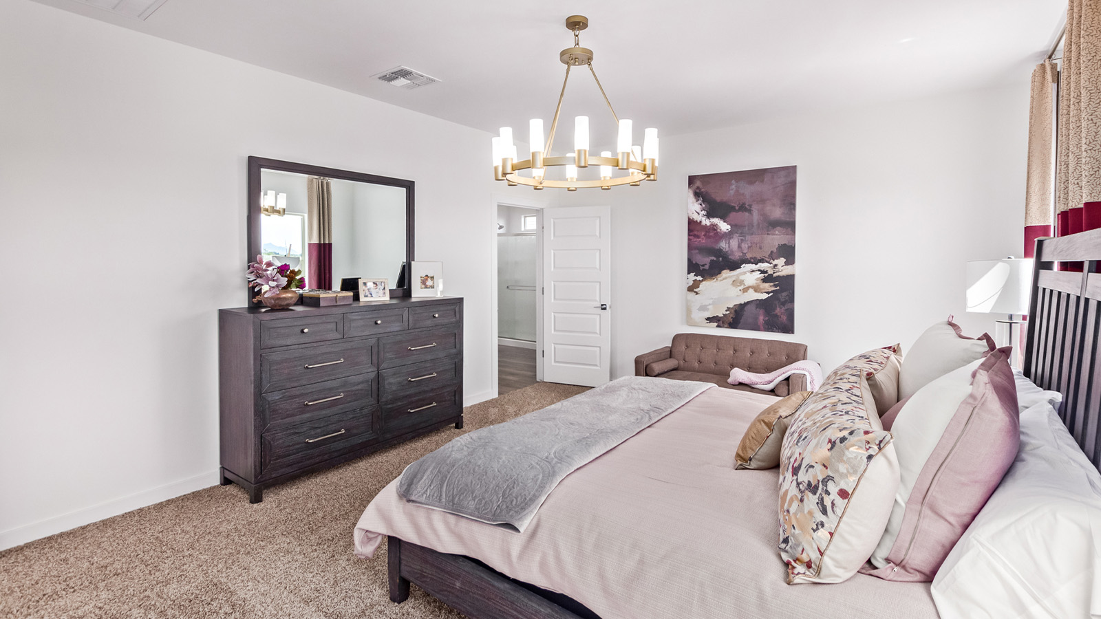 Introducing The Citrine, the crown jewel and largest floorplan within the Tortolita Trails community, located in the scenic Dove Mountain area of Marana, Arizona. Spanning 2,577 square feet, this impressive single-story new home offers a blend of space, style, and contemporary convenience, perfect for families seeking room to grow and entertain.  As you step through the welcoming entryway, you’re immediately drawn into the expansive great room, which flows comfortably into the dining area and kitchen. This open layout creates a warm and inviting atmosphere, ideal for both casual family dinners and larger gatherings. The kitchen is a chef's delight, complete with a spacious island, high-end quartz countertops, and ample storage within the 42” shaker-style cabinets. Adjacent to the kitchen, a cozy nook provides the perfect spot for morning coffee while enjoying views of the backyard.  The Citrine boasts five well-appointed bedrooms, providing flexibility for various lifestyle needs. The primary bedroom is situated at the rear of the home for added privacy, featuring a generous walk-in closet and a luxurious en-suite bathroom with dual sinks and a tiled shower. The additional four bedrooms are thoughtfully distributed throughout the home, offering comfort and convenience for guests or family members.  Outdoor living is a key feature of The Citrine, with a covered patio that extends the living space into the backyard, perfect for al fresco dining or simply relaxing in the shade. The two-car garage not only provides ample space for vehicles but also includes additional storage options to keep your home organized.  Energy efficiency and modern technology are at the forefront of The Citrine’s design. The home is equipped with tankless water heaters, energy-efficient LED lighting, and advanced spray foam insulation, all meeting the stringent DOE Zero Energy Ready Home standards. A Home is Connected® Smart Home package further enhances everyday living, with features like a smart thermostat, video doorbell, keyless entry, a Wi-Fi-enabled garage door opener and more.   As the largest floorplan within Tortolita Trails, The Citrine stands out not only for its size but also for its intentional layout and premium finishes. This home offers an unparalleled living experience in a community that embraces both elegance and a deep connection to nature. With easy access to outdoor activities, top-rated schools, and upscale amenities, The Citrine provides the perfect blend of comfort, style, and convenience in one of Arizona's most desirable neighborhoods.